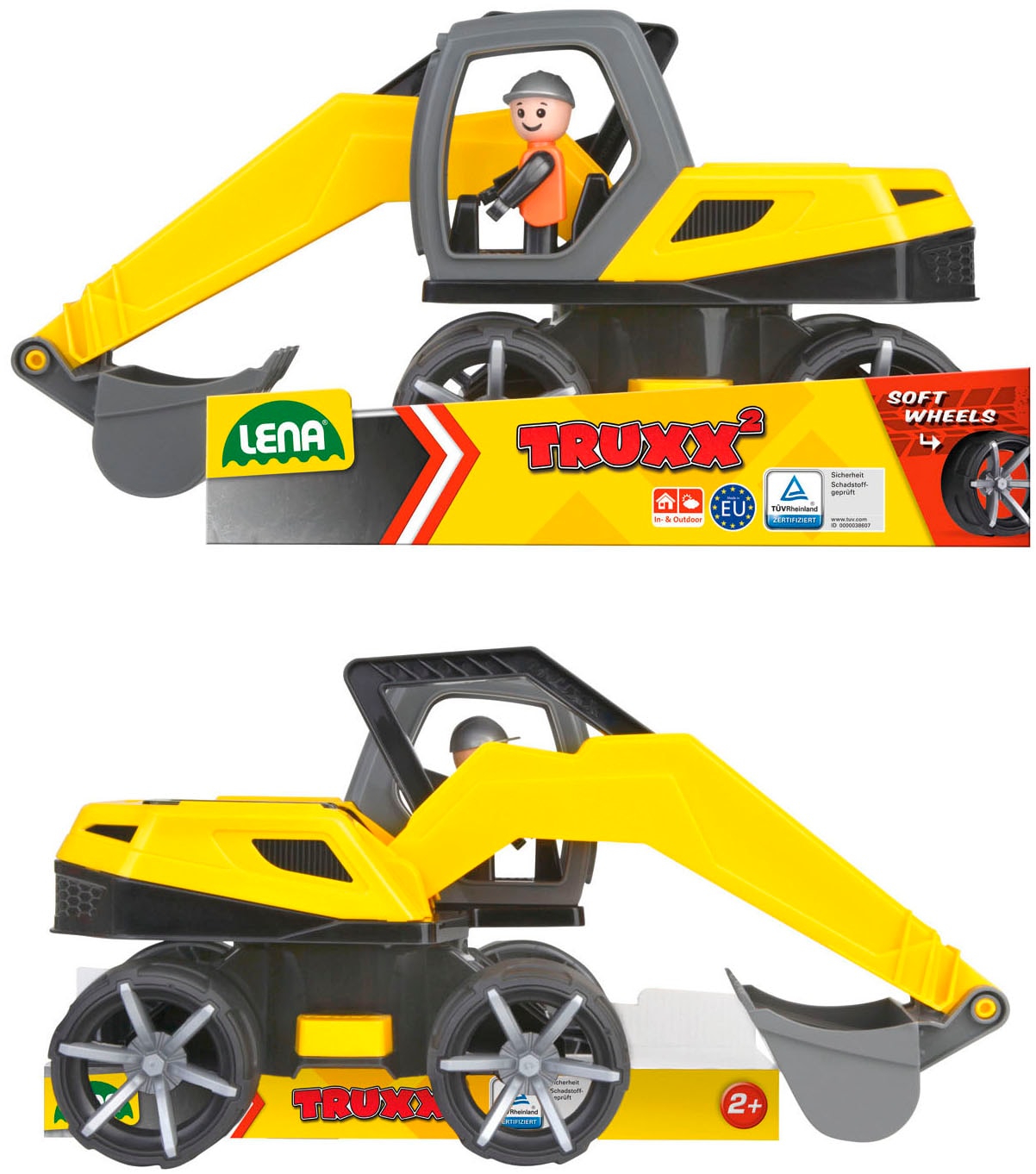 Lena® Spielzeug-Bagger »Truxx« inklusive Spielfigur, Made in Europe