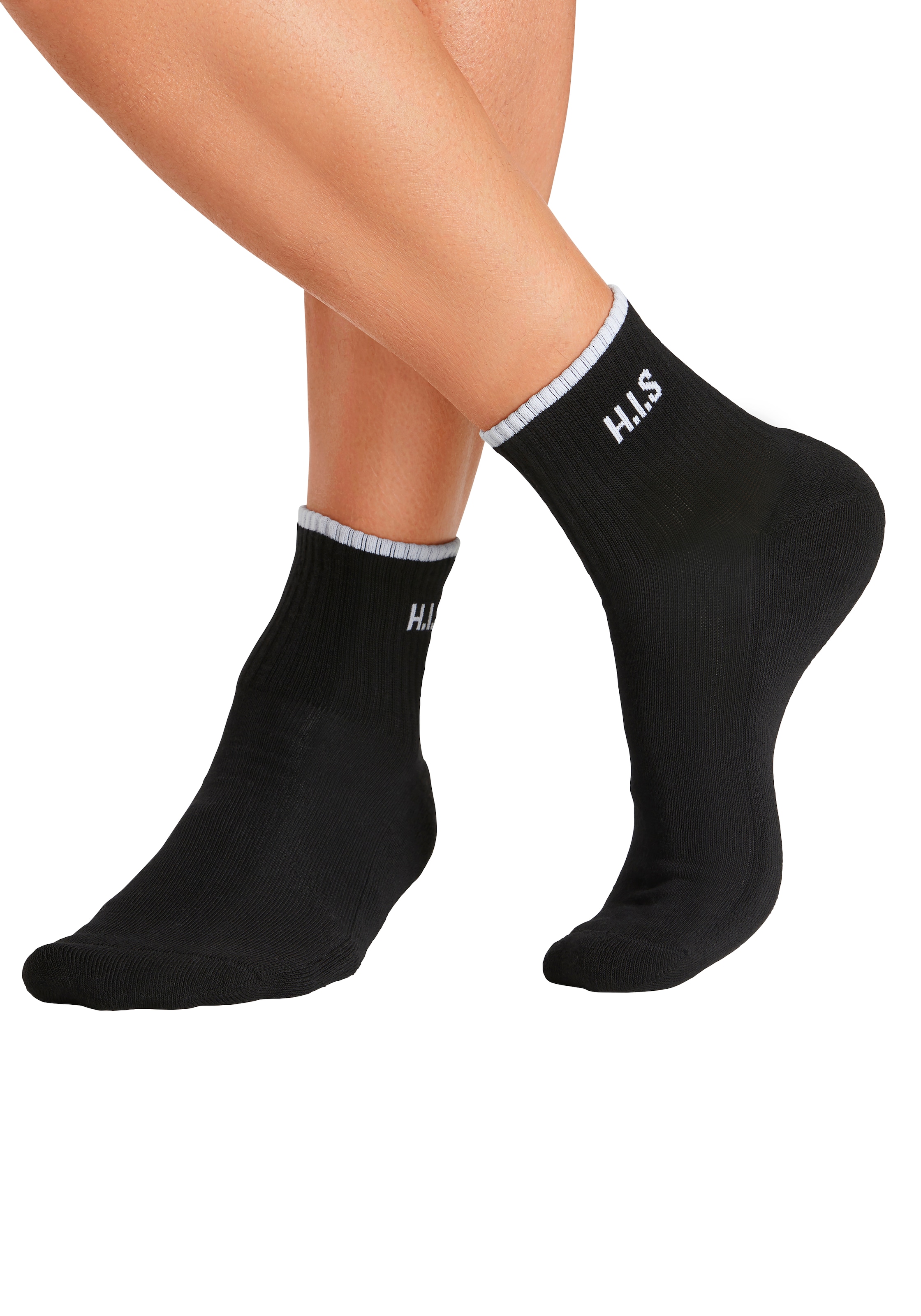 H.I.S Sportsocken, (Packung, 6 Paar), Kurzsocken mit Frottee & verstärkten Belastungszonen