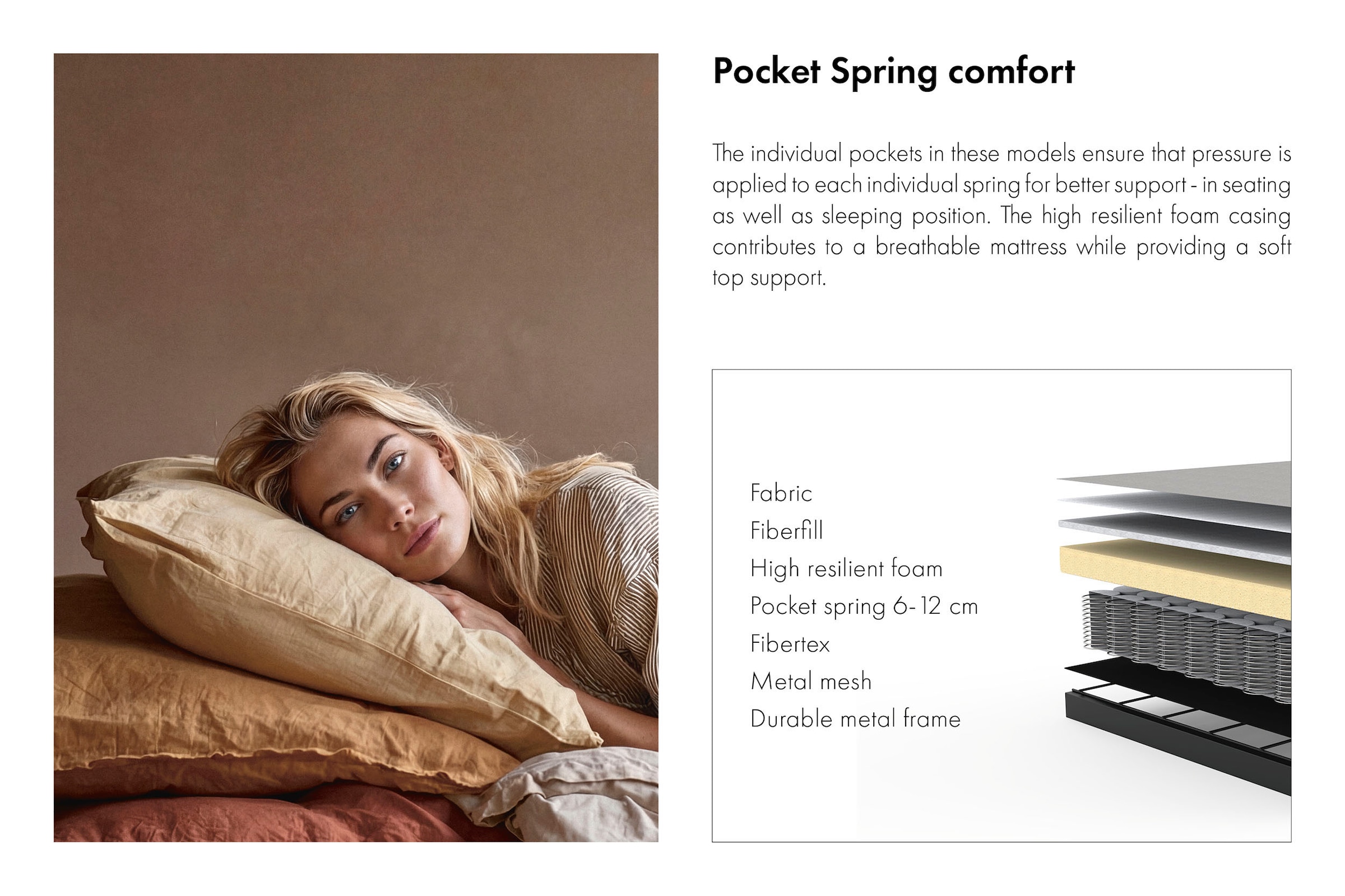 INNOVATION LIVING ™ Stapelliege »Sigmund 579 Eiche-Beine« Daybed mit zwei Federkernmatratzen, Fußteil schwarz