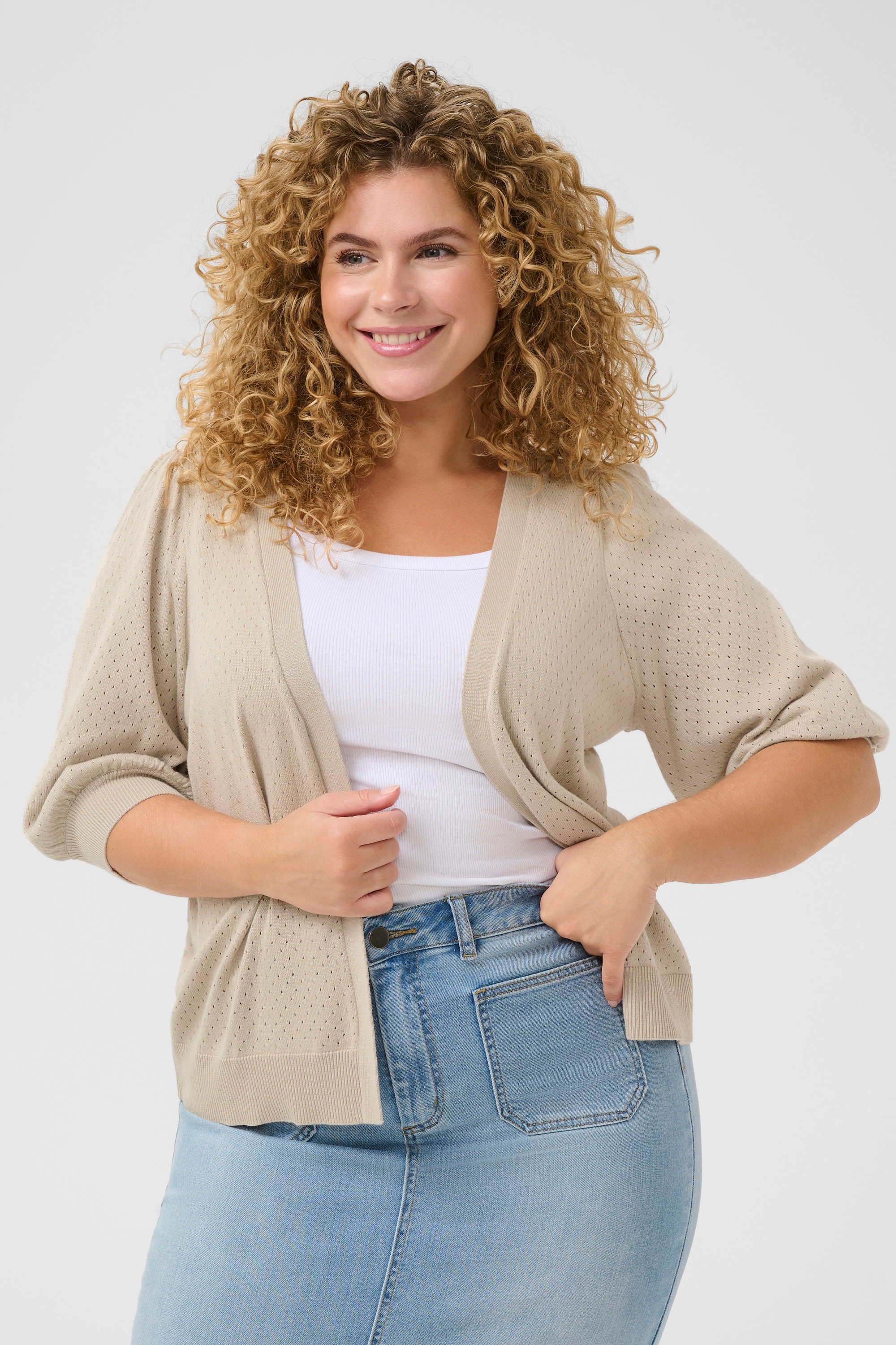 KAFFE Curve Strickjacke »Damen Strickjacke KCdalina«