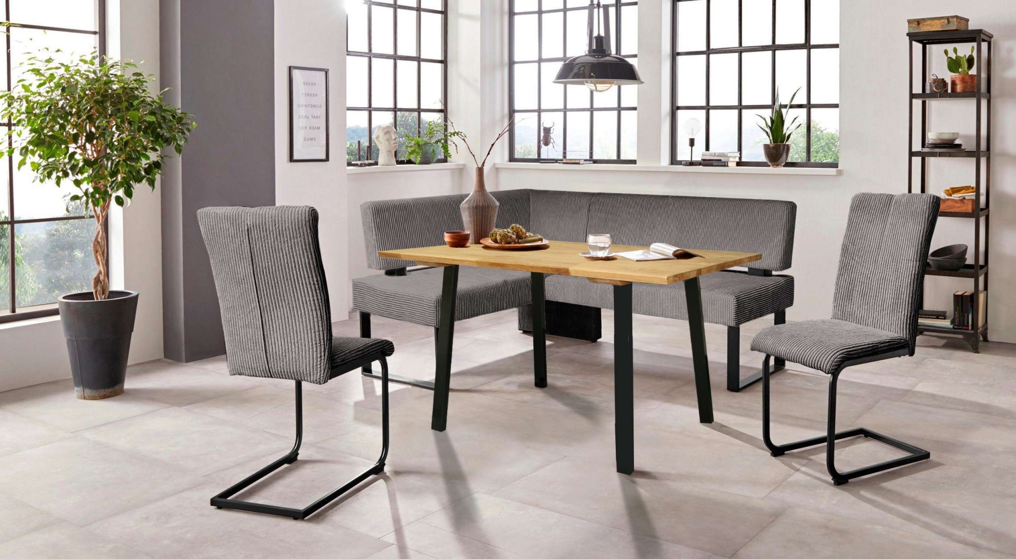 Home affaire Freischwinger »Oliver«, (Set), 2 St., Cord, Stuhl belastbar bis 120 Kg