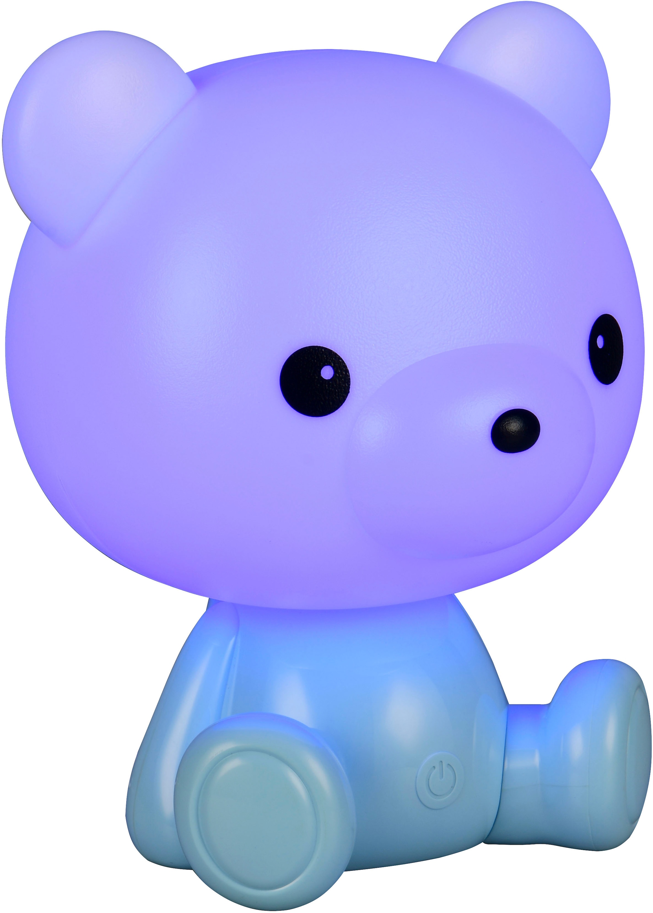 REALITY Leuchten LED Tischleuchte »CUTIE, Kinderzimmer Tischleuchte Nachttischleuchte Bären Optik, RGB« LED-Board 1 Stk. RGB | Warmweiß 0,3W 30 Lumen warmweiß 3000K, RGB Farbwechsel Modus, USB-Anschluss