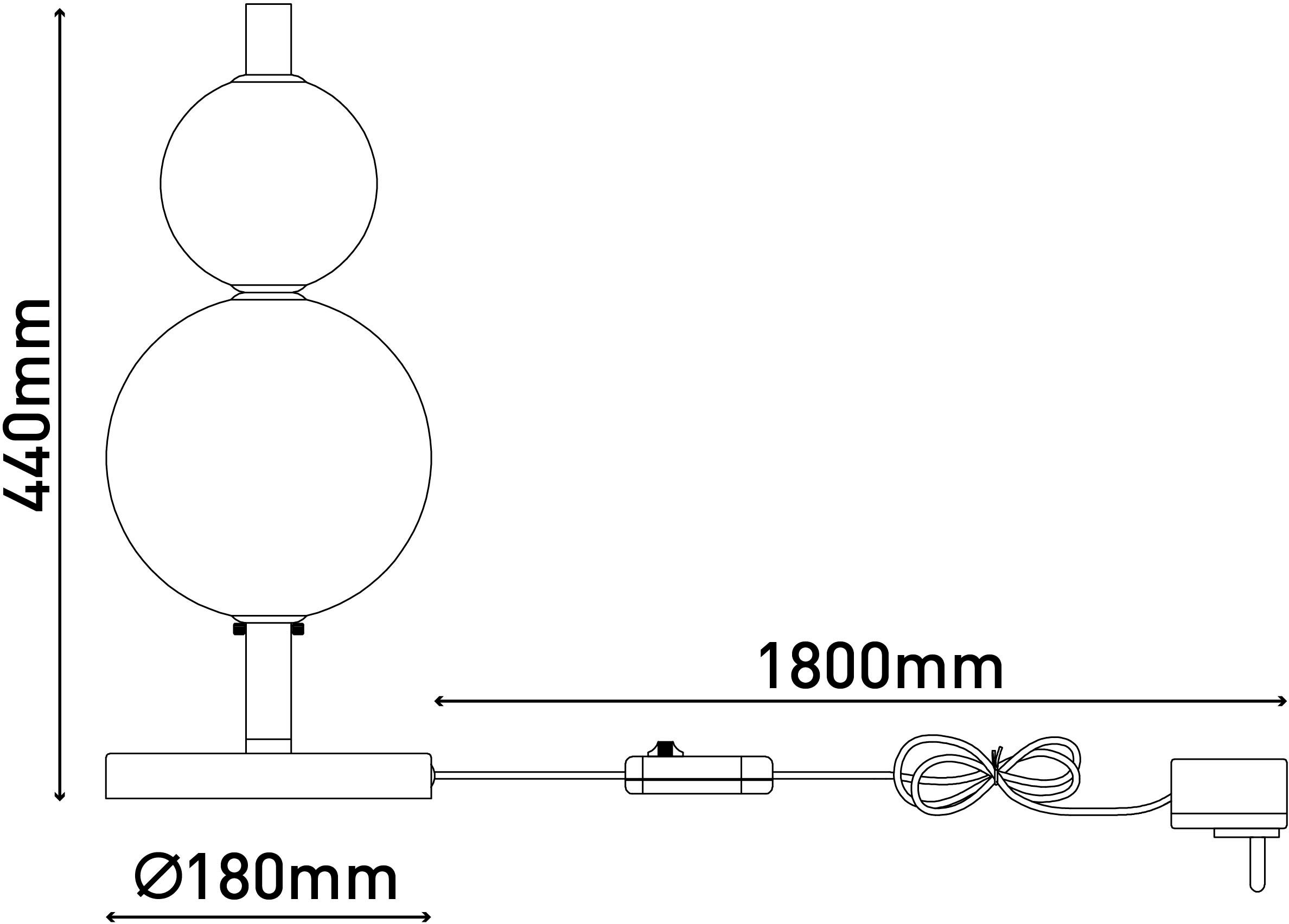 näve LED Tischleuchte »NOVA«, Leuchtmittel LED-Modul | LED fest integriert, Dimmbar