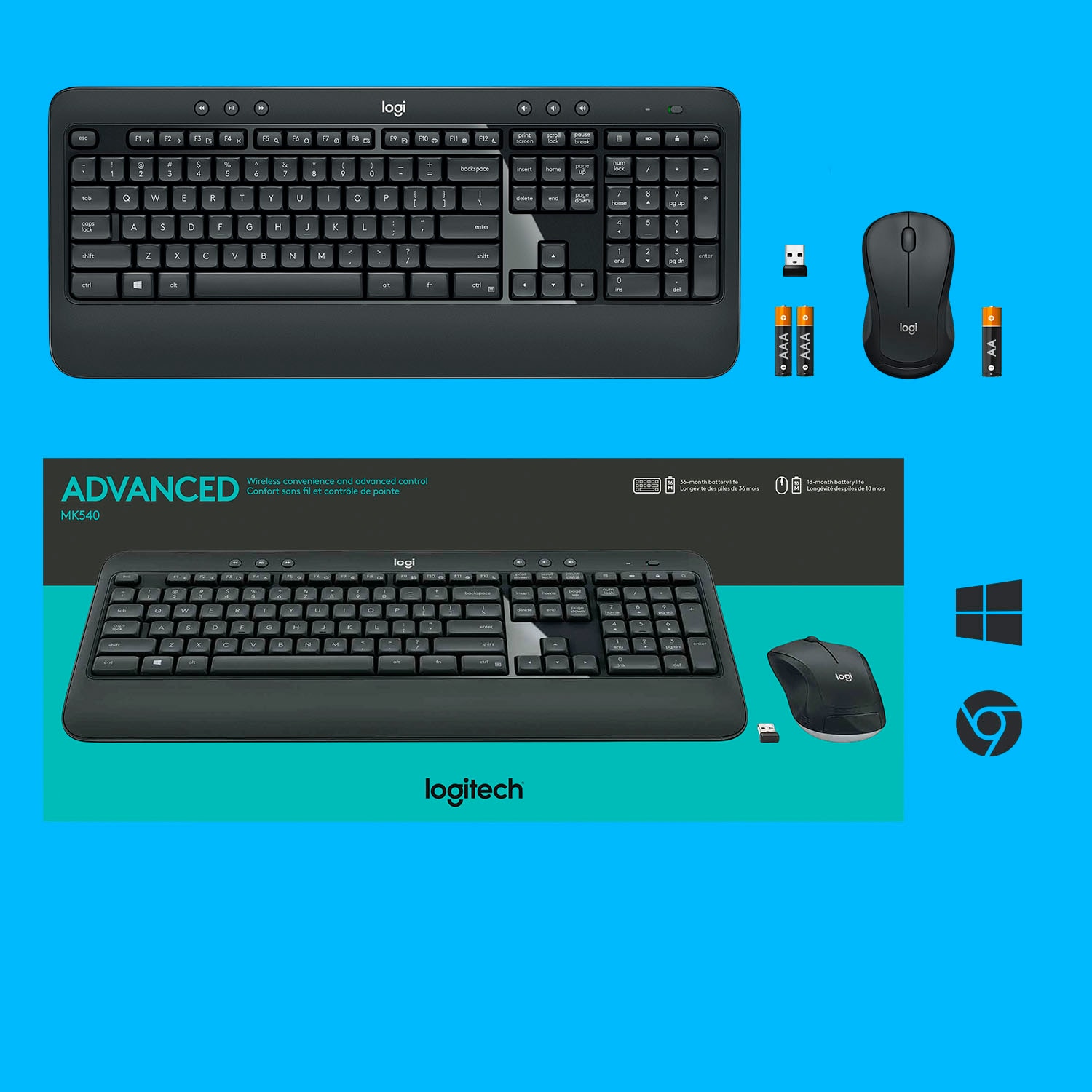 Logitech Tastatur »920-008685«, (Fn-Tasten-Ziffernblock)