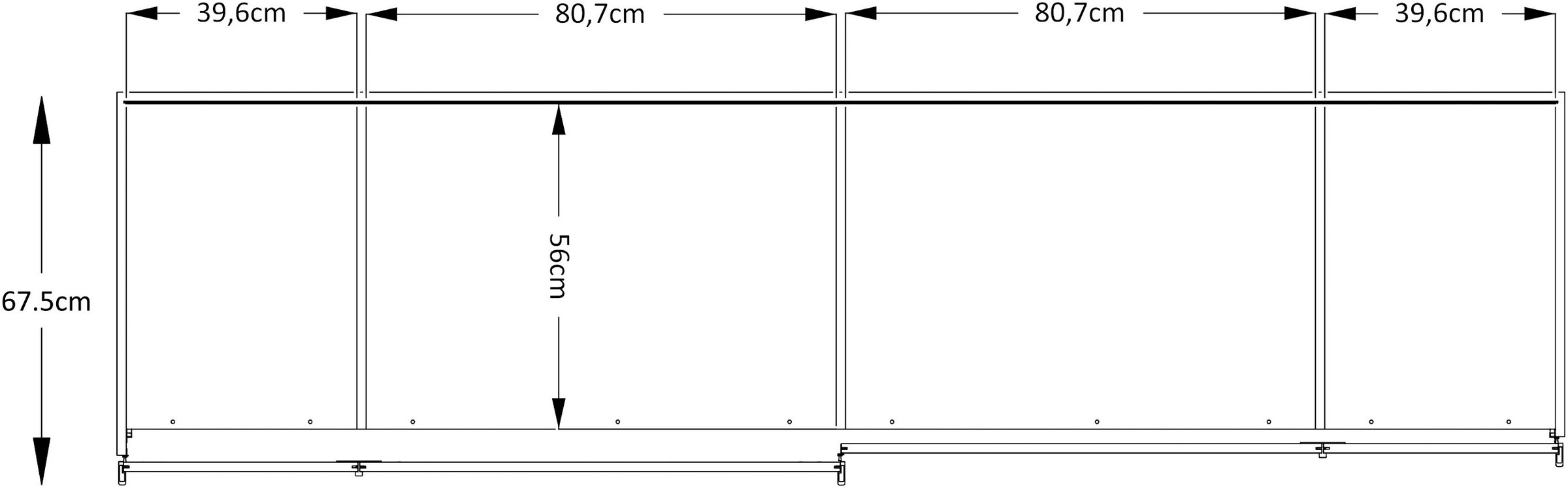 STAUD Schwebetürenschrank »Sonett 200 G, Made in Germany« mit vier verschiedenen Ausstattungsvarianten
