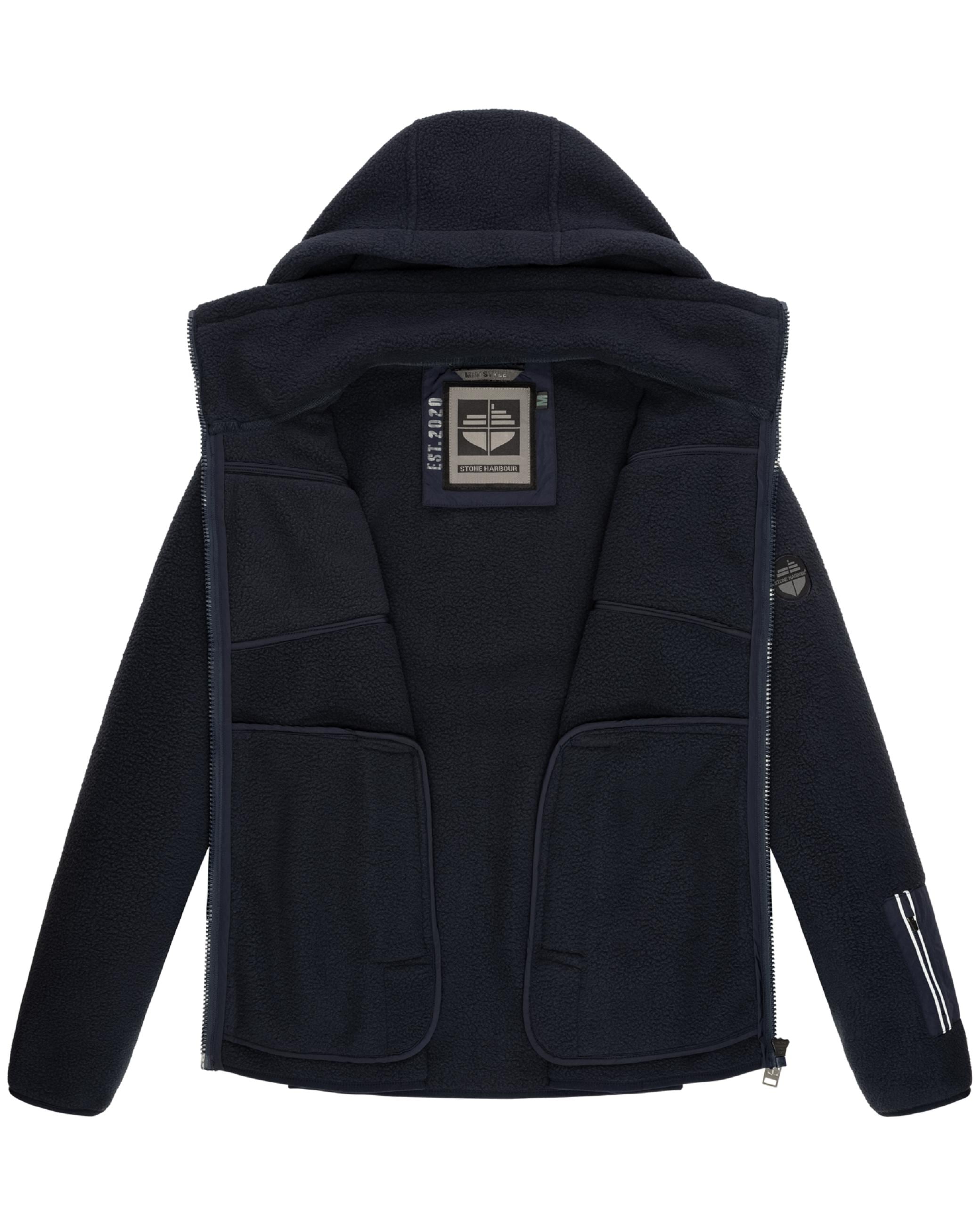 Stone Harbour Sweatjacke »Fleecejacke Illian«, Sportliche Herren Fleece-Outdoorjacke mit Kapuze