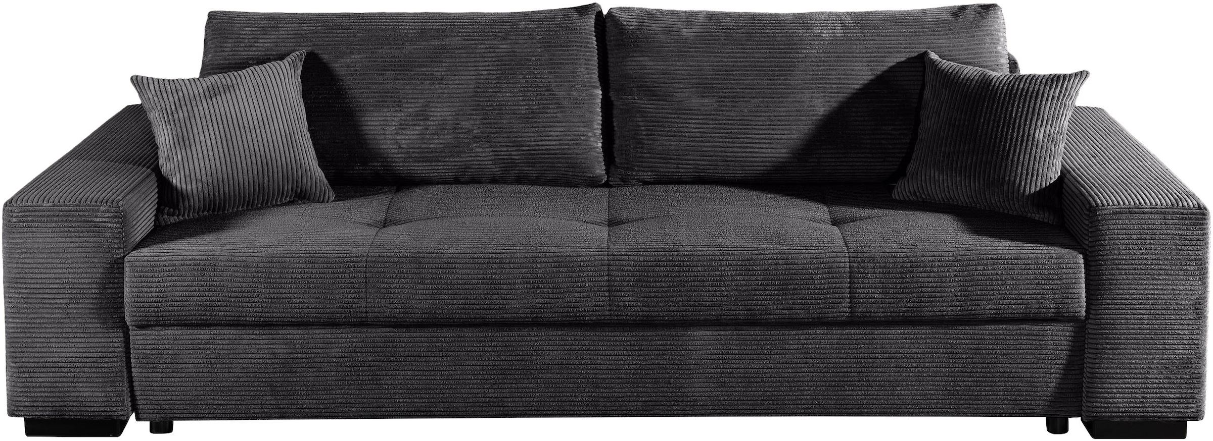 COLLECTION AB Schlafsofa »Kreta, B: 248 cm, Liegefl. 137x195 cm« Bettfunktion, Bettkasten & 2 Zierkissen, optional mit Topper