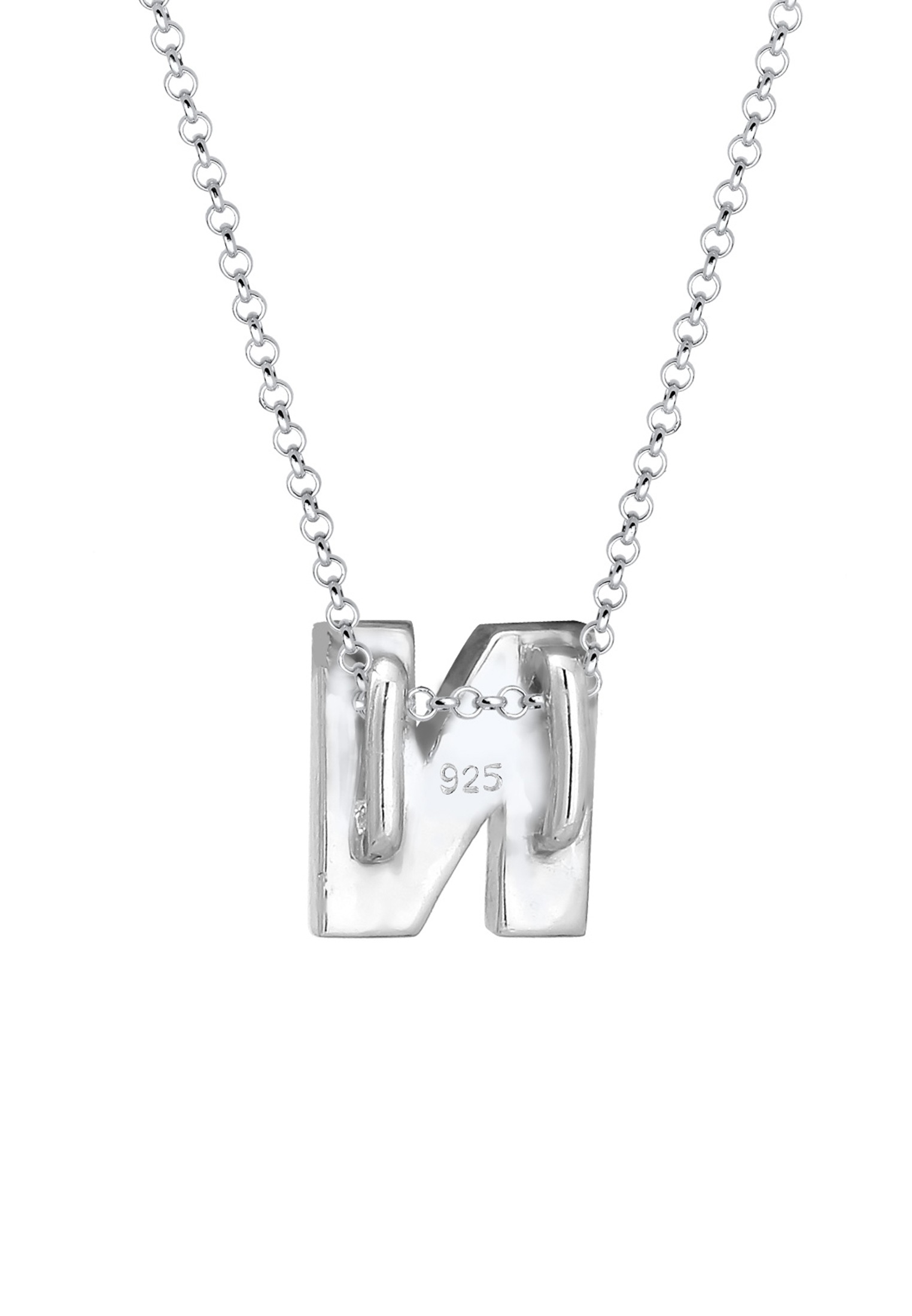 Elli Kette mit Anhänger »Halskette Buchstabe N Initialen 925 Sterling Silber«