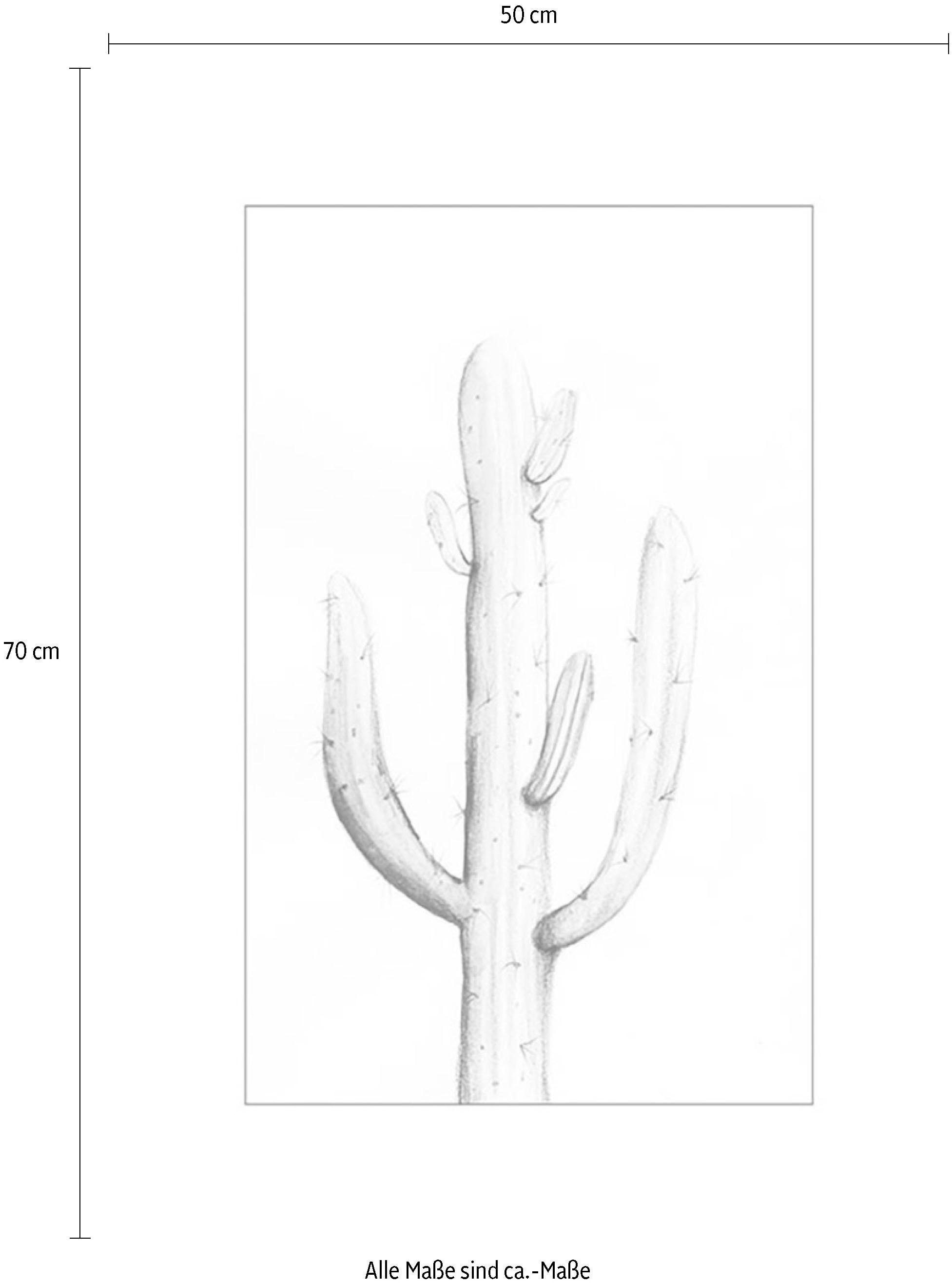 Komar Bild »Saguaro Watercolor«, Pflanzen-Blätter, (1 St.), Wandbild zur Dekoration - ohne Rahmen