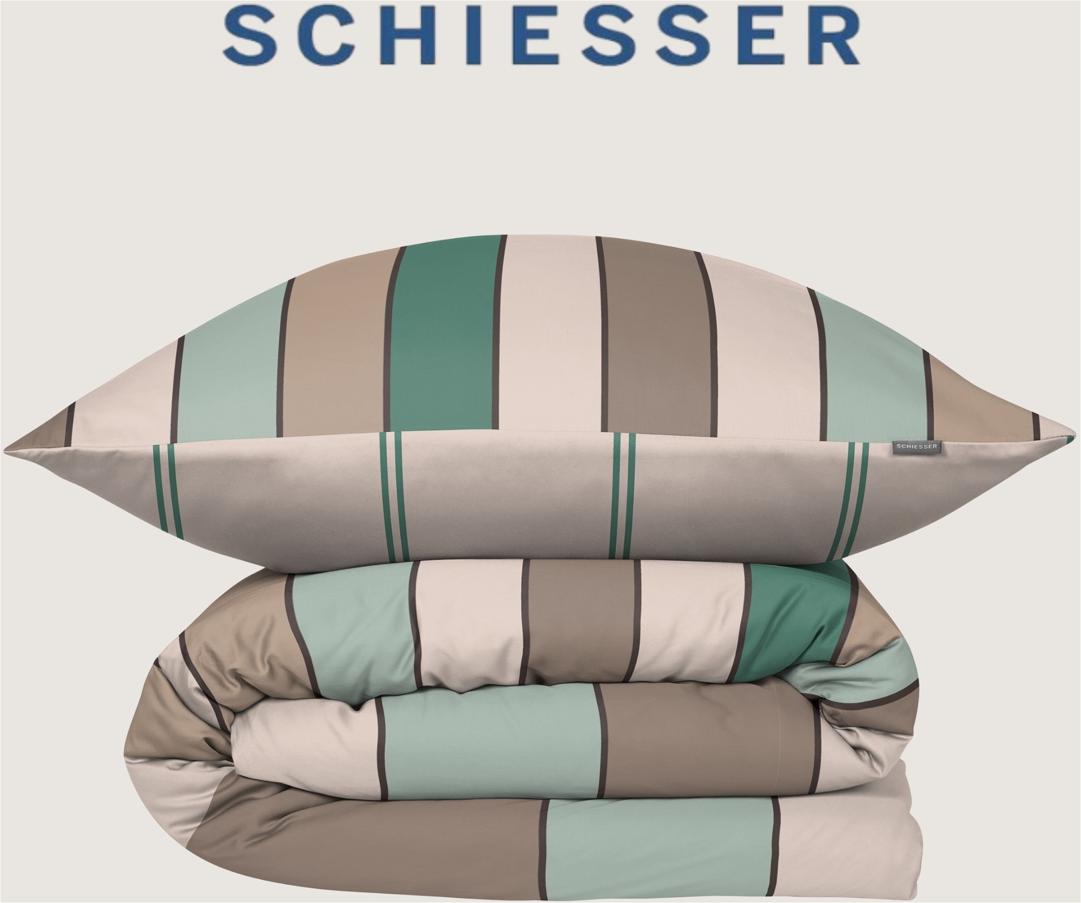 Schiesser Wendebettwäsche »Knut aus weicher Baumwolle mit Streifen« 2 MADE IN GREEN by OEKO-TEX®