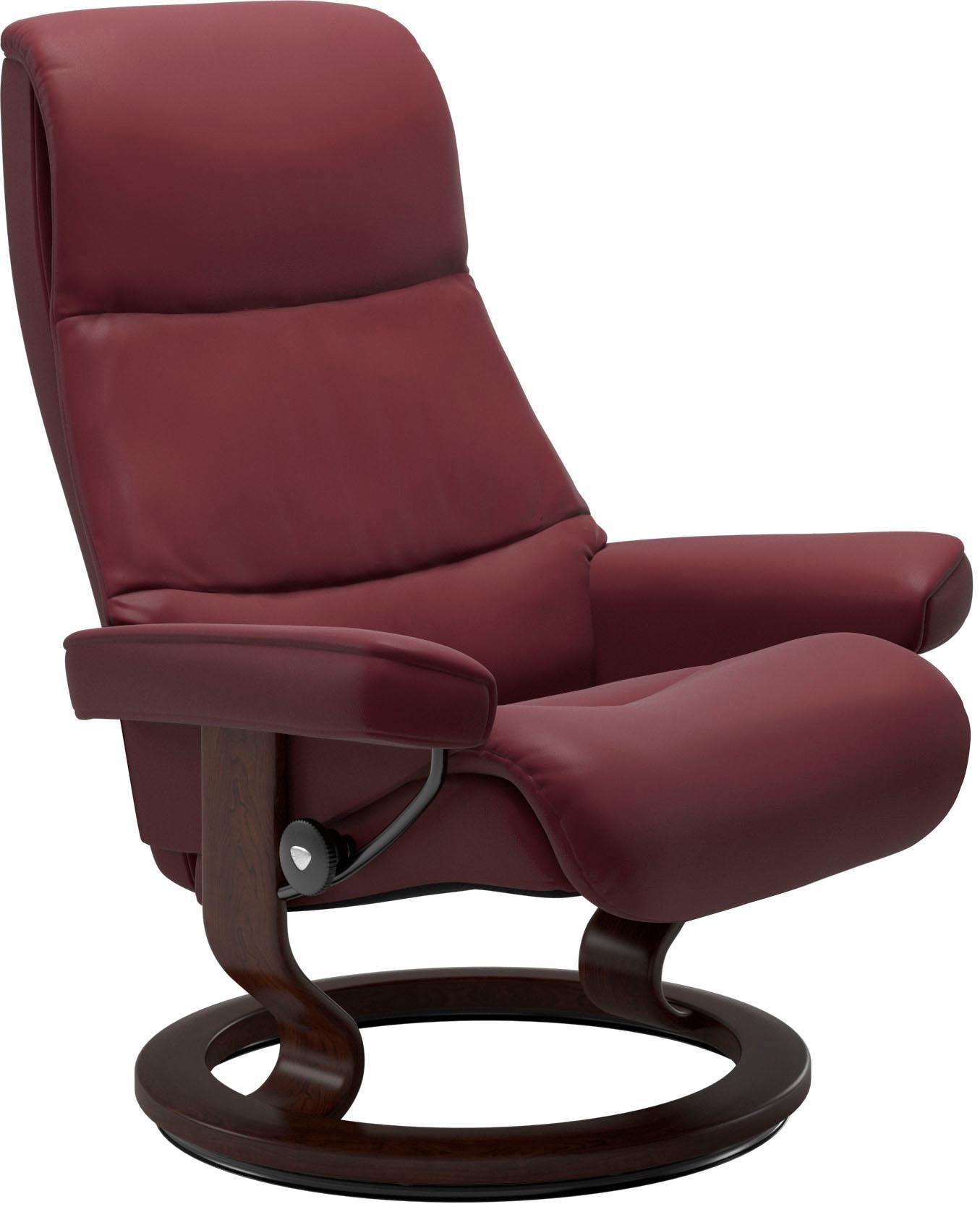 Stressless® Relaxsessel »View«, (Set, Relaxsessel mit Hocker), mit Classic Base, Größe M,Gestell Braun