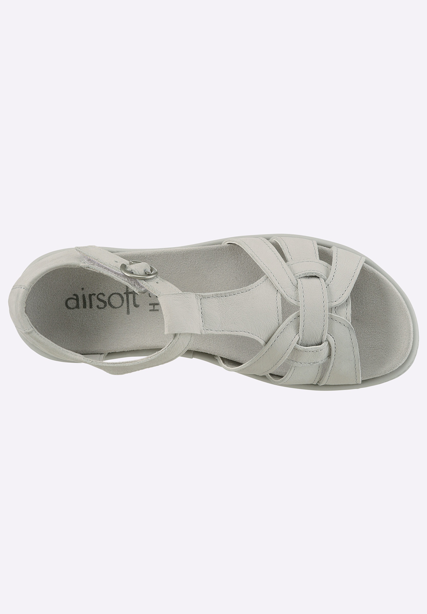 airsoft comfort+ Sandalette »Sandalette Sandalette mit Zierschließe und Klettverschluss«