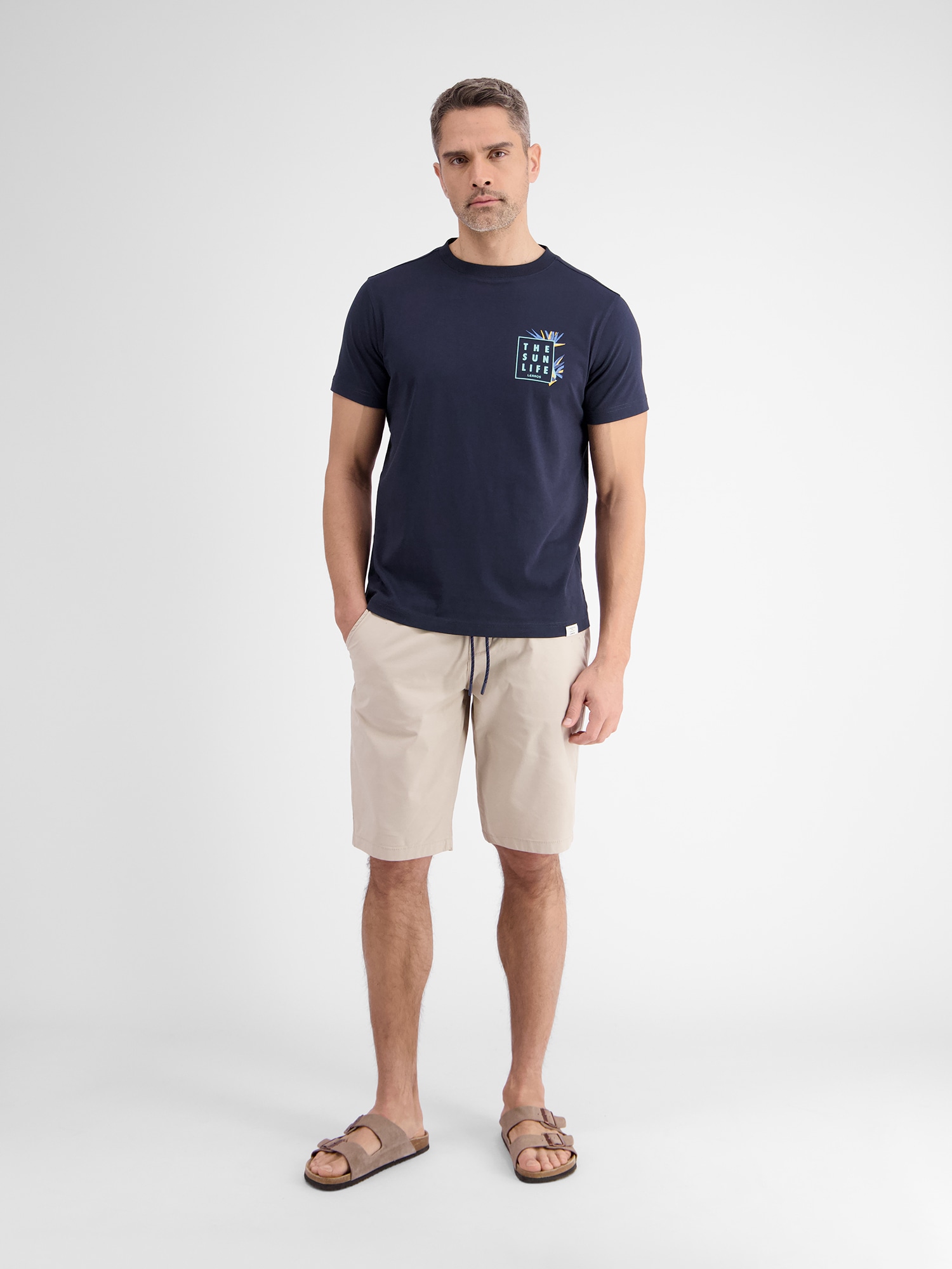 LERROS T-Shirt »LERROS T-Shirt mit Front- und Rückenprint«