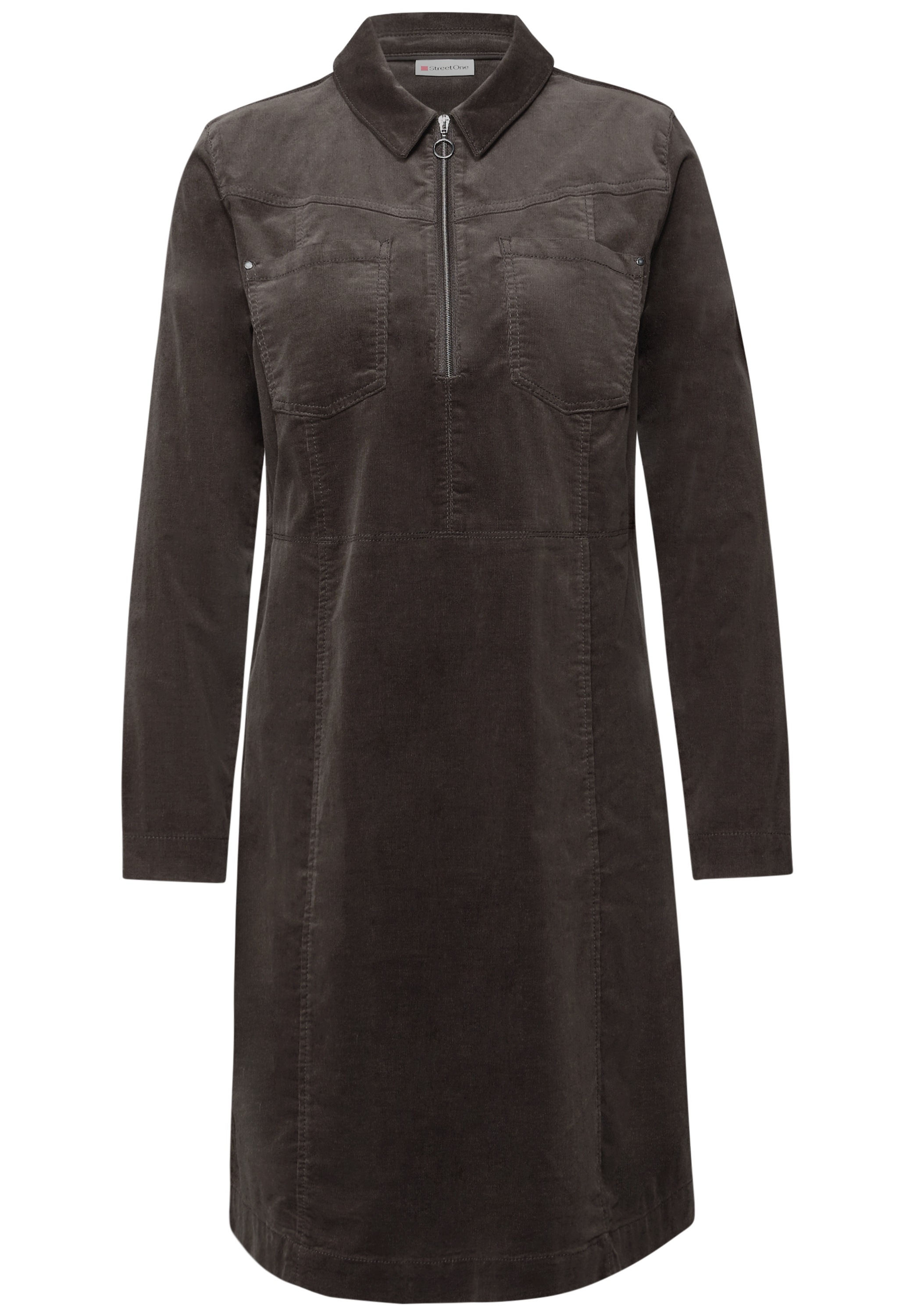 STREET ONE Cordkleid Brusttaschen mit Zipper