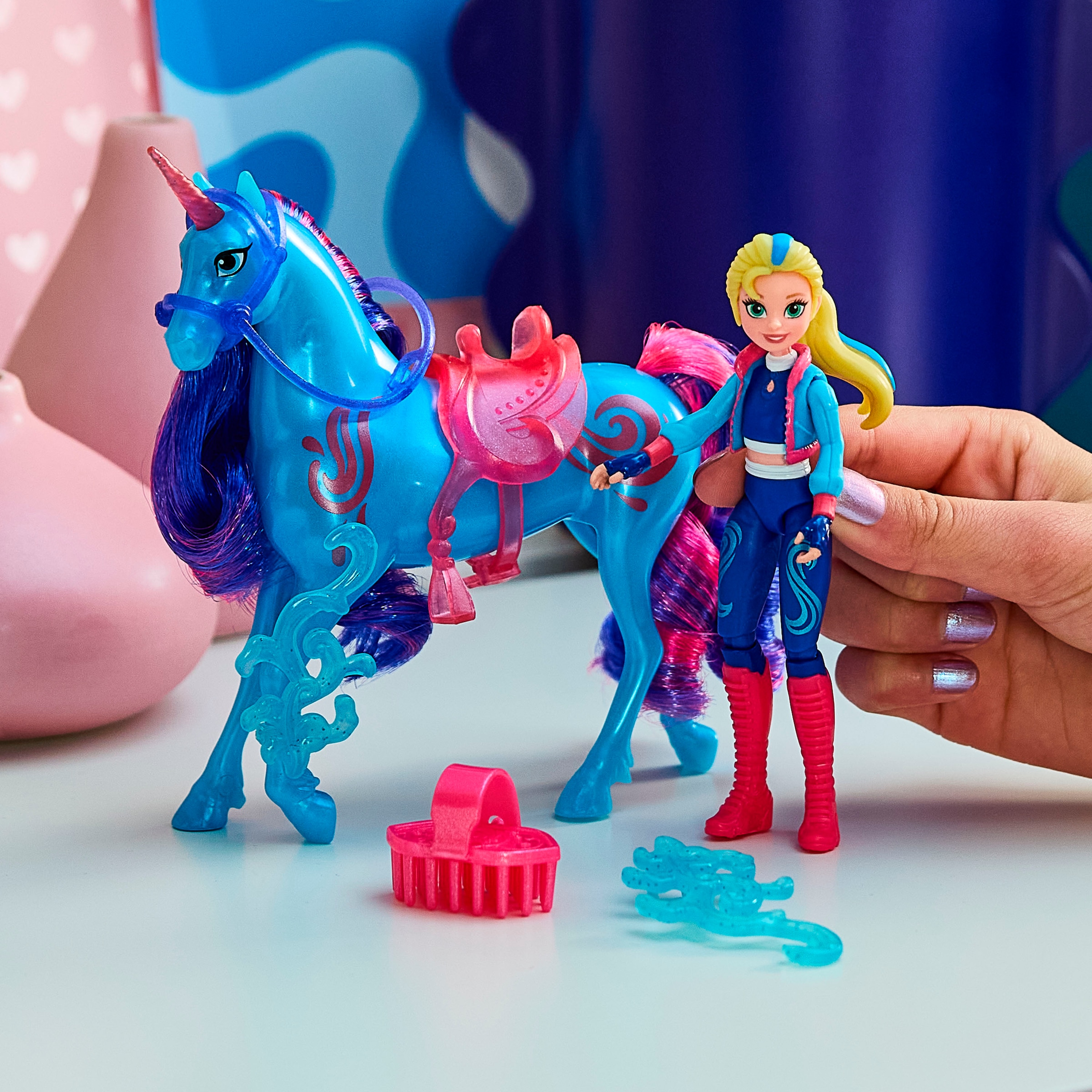 Spin Master Anziehpuppe »Unicorn Academy - Isabel & Einhorn River«, mit echter Mähne