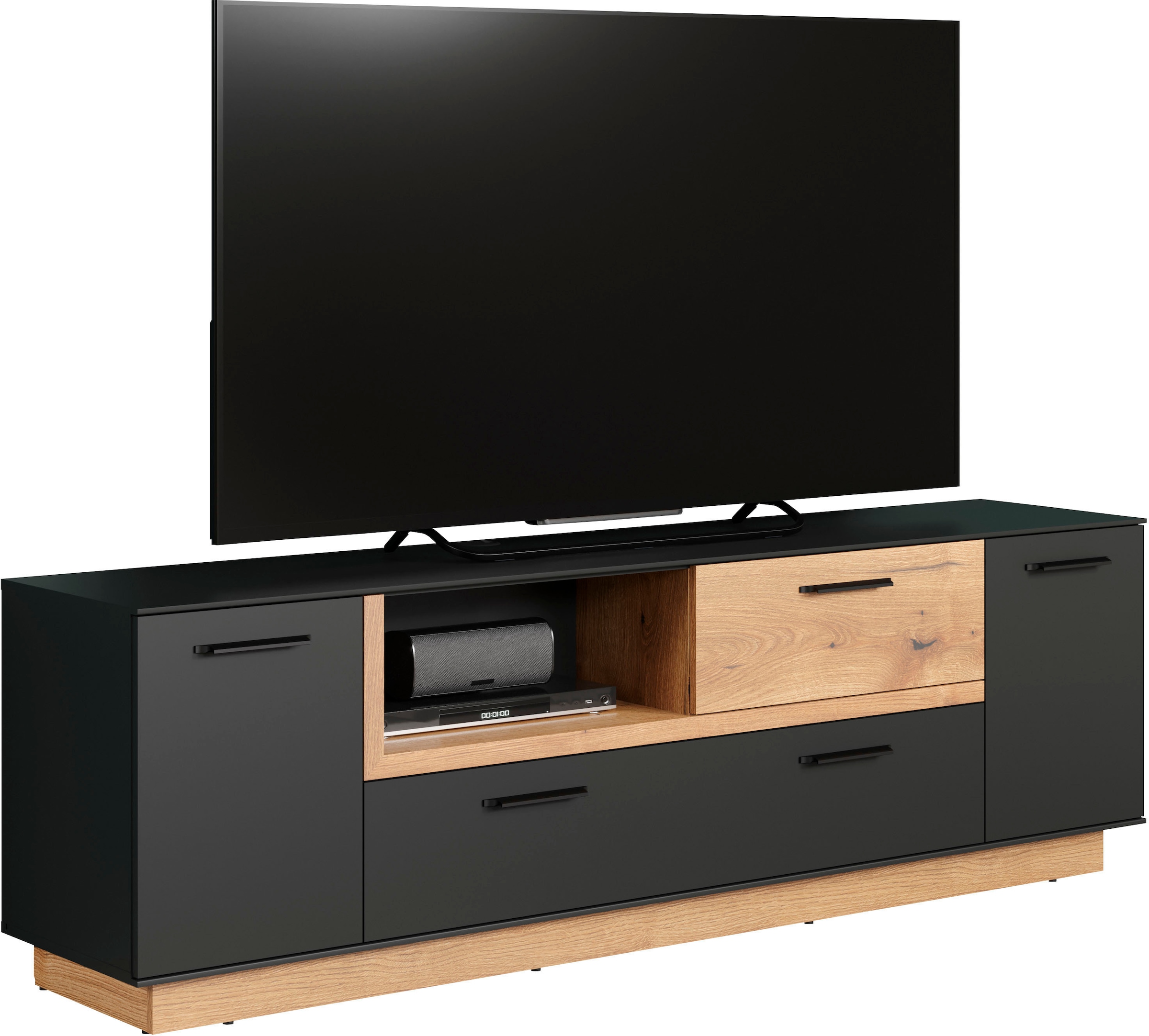 INOSIGN TV-Bank »Premont«, (1 St.), Eleganter, zweifarbiger TV-Schrank - Lowboard mit Soft-Close