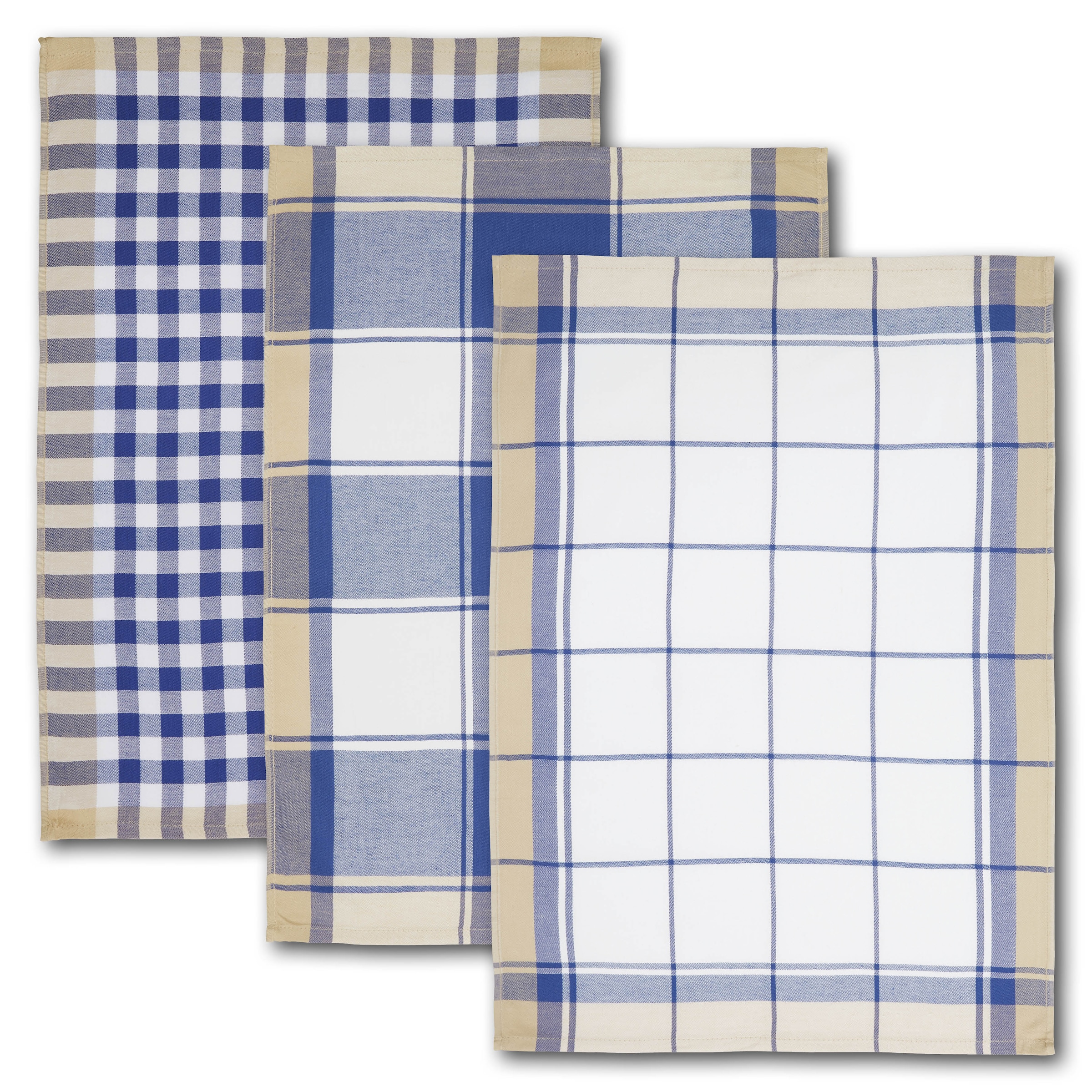 Dyckhoff Geschirrtuch »KARO, Maße je Tuch ca. 50x70 cm, aus 100% Baumwolle« mit drei verschiedenen Motiven