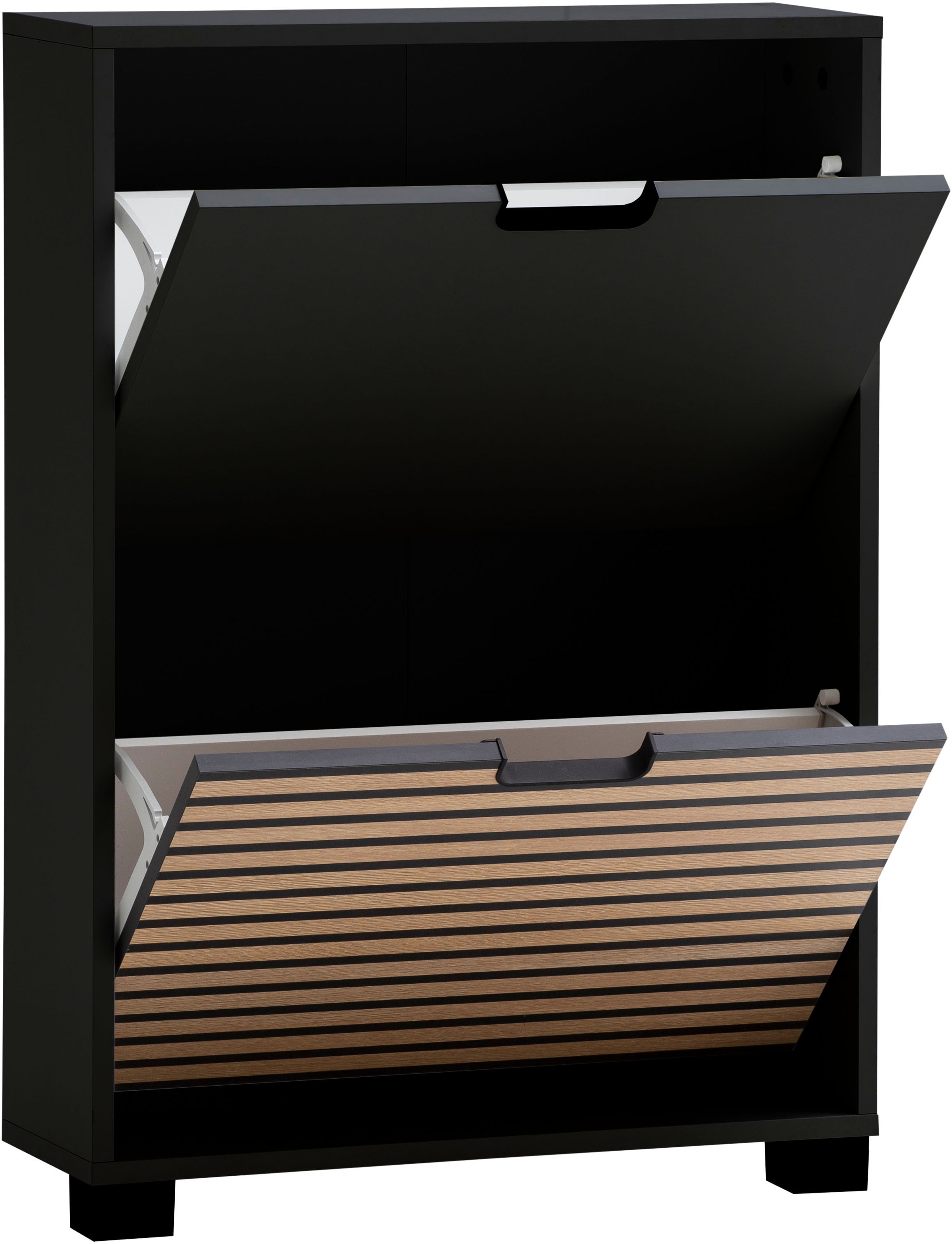 Schildmeyer Schuhschrank »Ryker Schuhschrank, Breite 59 cm« 1 Stk. tlg. eine Klappe in Akustikplatten-Optik, Platz für 6 Paar Schuhe