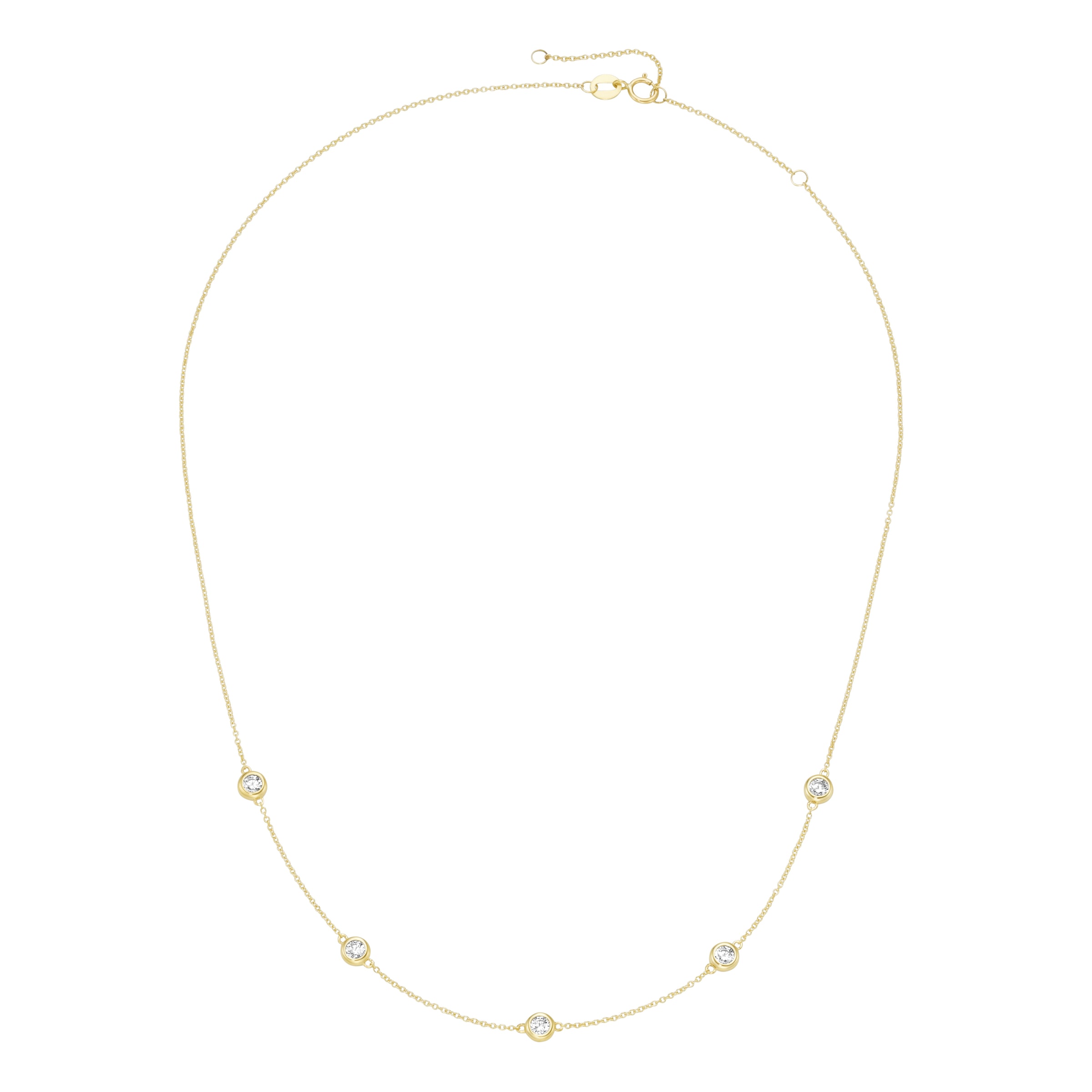 Luigi Merano Goldkette »Collier Ankerkette mit Zirkonia, Gold 375«