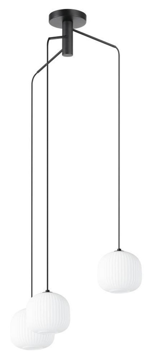 EGLO Hängeleuchte »MANTUNALLE Pendellampe, Stahl, Glas, IP20, E27, Esstischlampe, Lampe«, 3 flammig, Leuchtmittel E27 | ohne Leuchtmittel, Elegante Hängelampe für Esszimmer, Küche oder Wohnzimmer