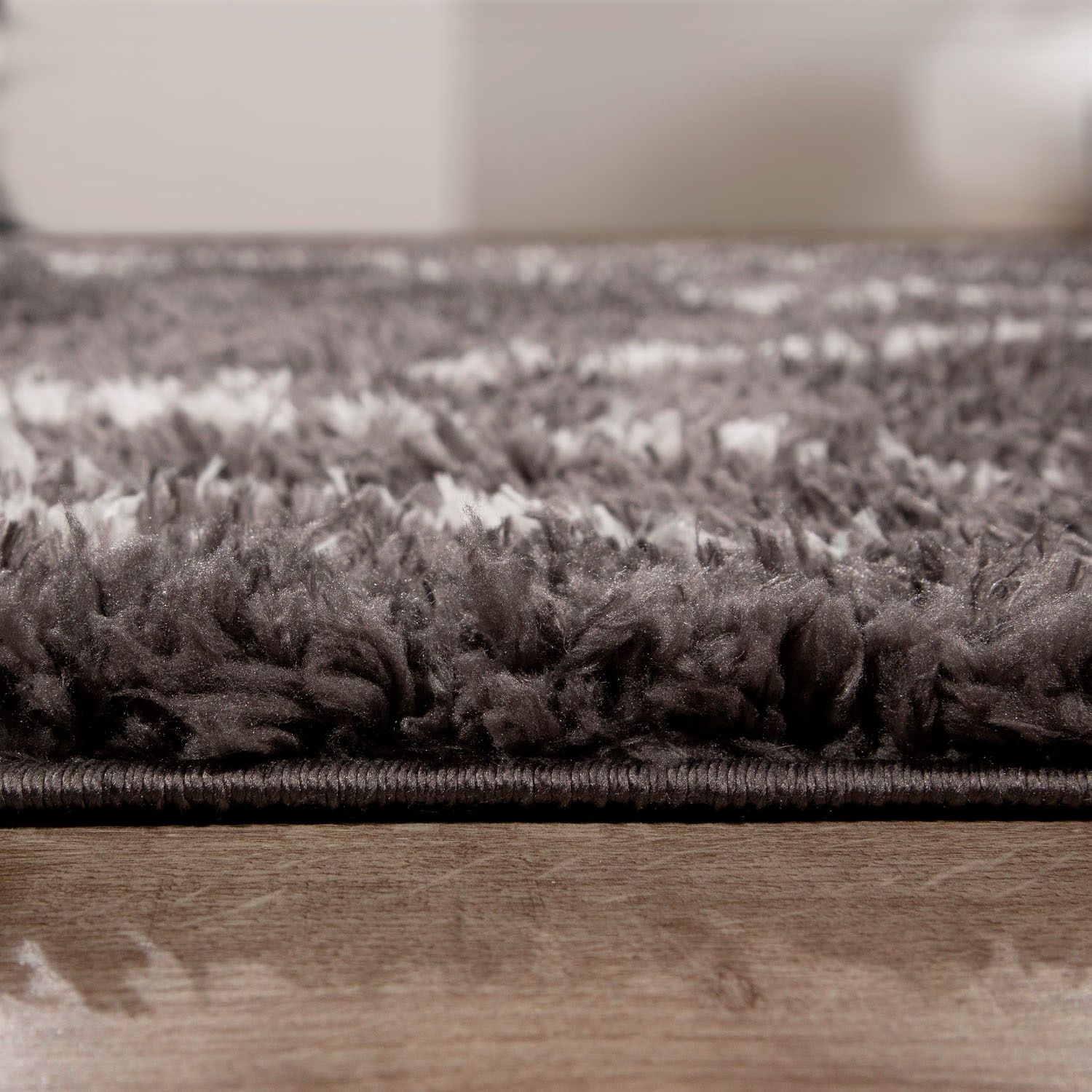 Paco Home Hochflor-Teppich »Orebro 170«, rechteckig, 44 mm Höhe, modernes Rauten Muster, besonders weich & kuschelig, mit Fransen