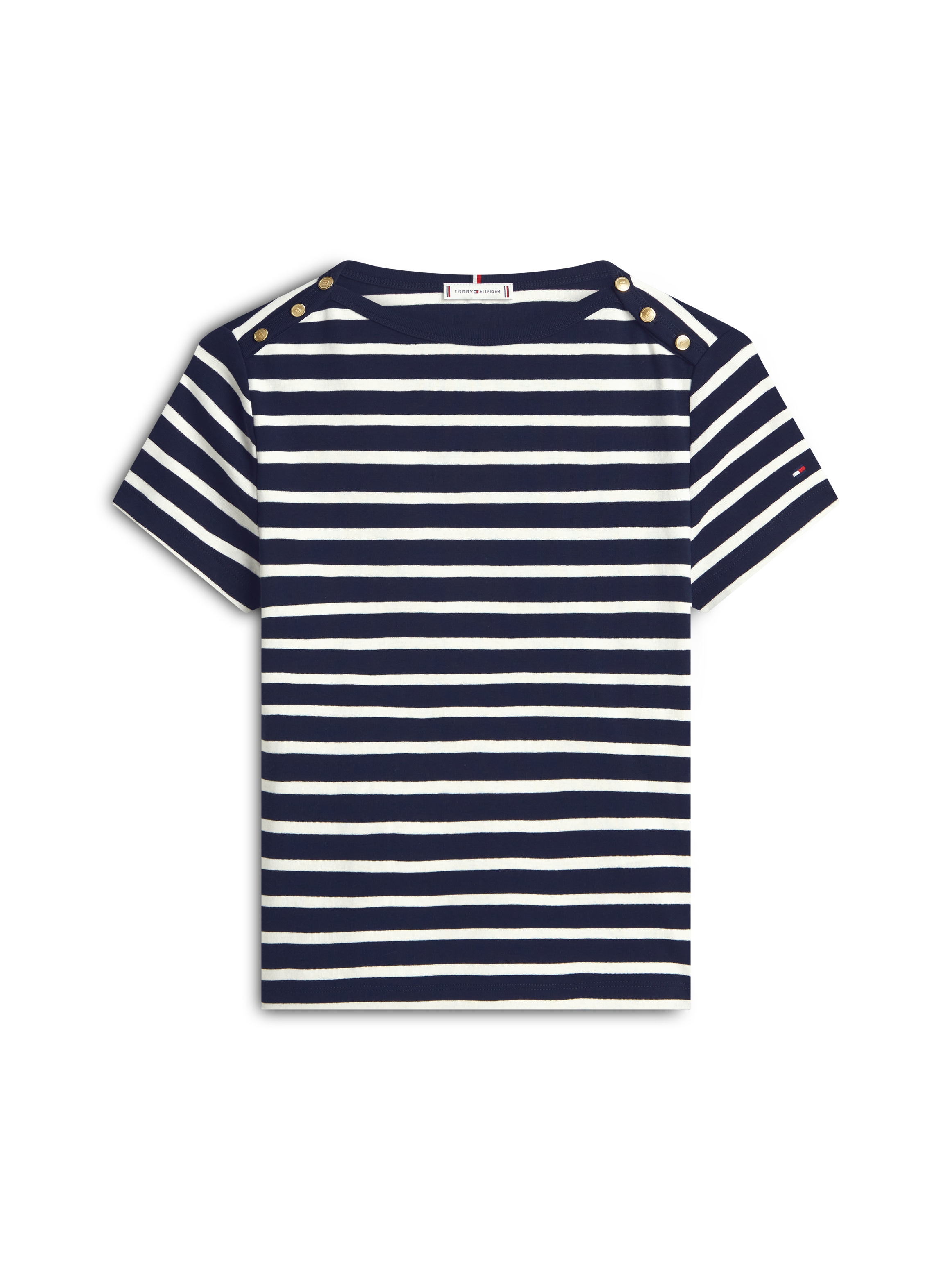 Tommy Hilfiger Kurzarmshirt »GOLD BUTTON SLIM SS TEE«