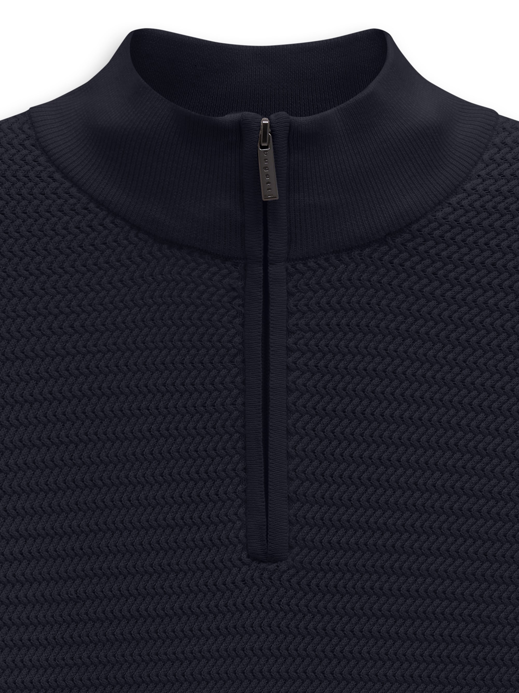 bugatti Troyer »Regular Fit« Regular Fit Baumwolle Struktur Stehkragen