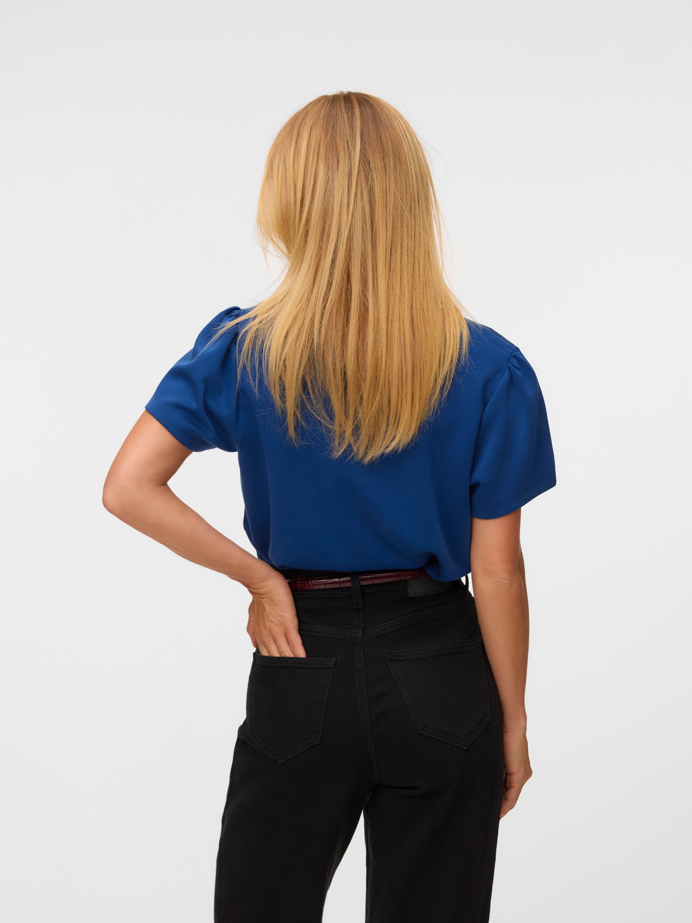 Vero Moda Kurzarmshirt »VMELLA SS O-NCK TOP JRS« Viskosemischung, regular fit