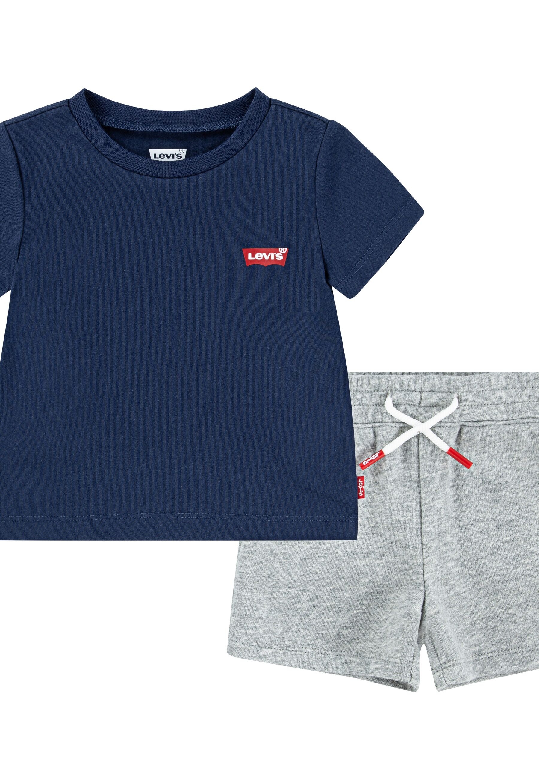 Levi's® Kids Shirt & Shorts »LVB BATWING TEE & KNIT SHORT S«, mit Markenlabel - supersoft
