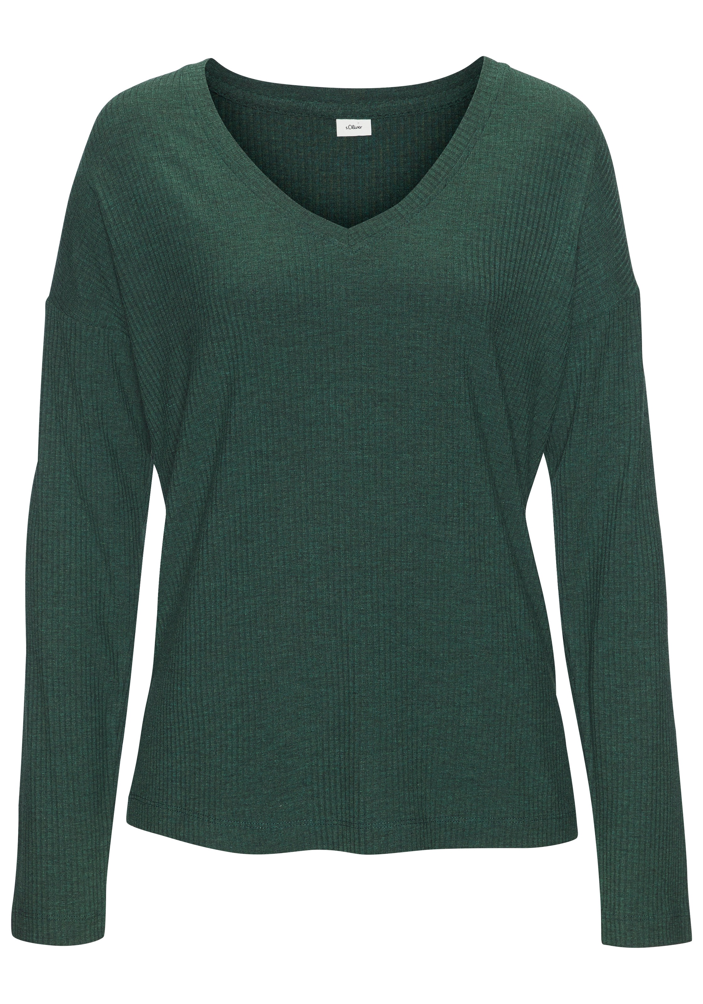 s.Oliver Pyjamaoberteil 1-teilig,  aus weicher Rippqualität