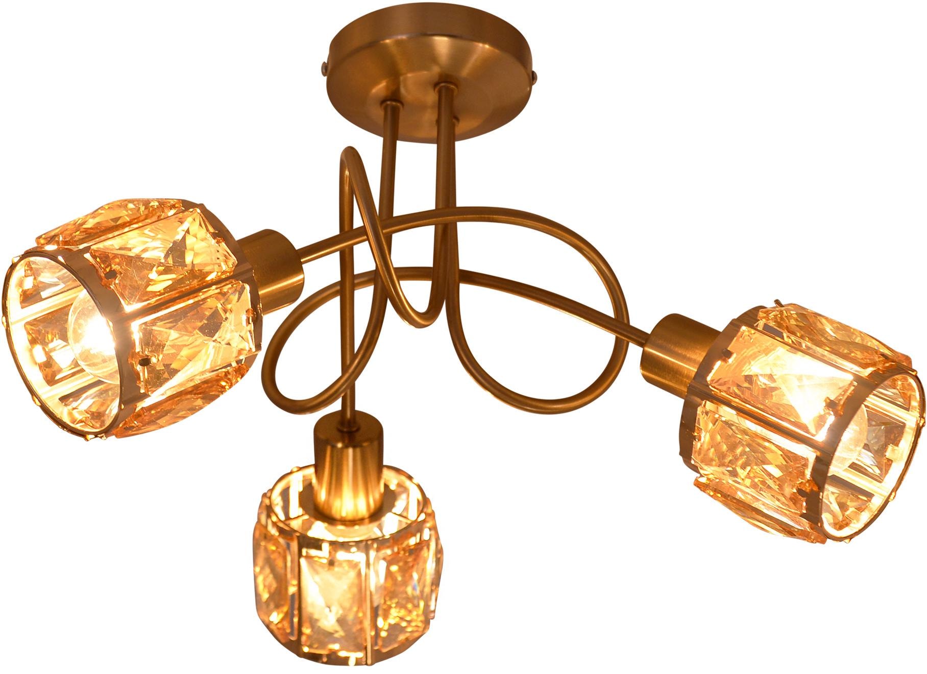 wechselbar, OTTO kaufen F, Energieeffizienzklasse: »Josefa«, 3 Gold max. 40W, E14 bei flammig-flammig, näve Leuchtmittel LED Deckenleuchte