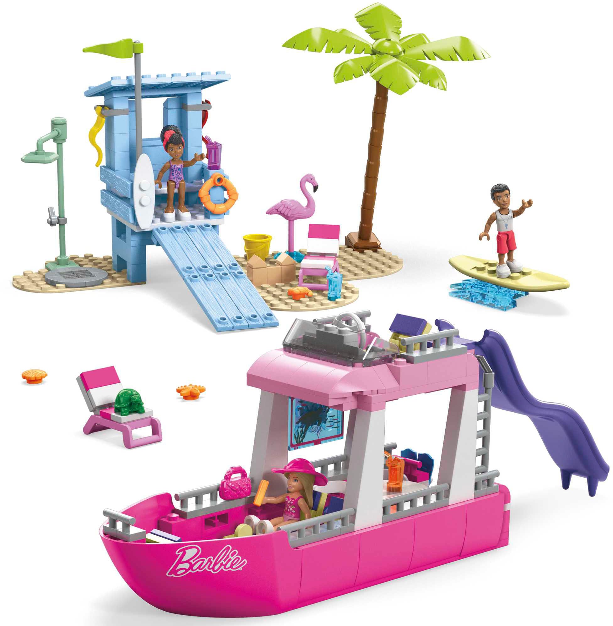 Barbie Puppen Fahrzeug »MEGA Traum-Boot«, (Set, 317 tlg.)