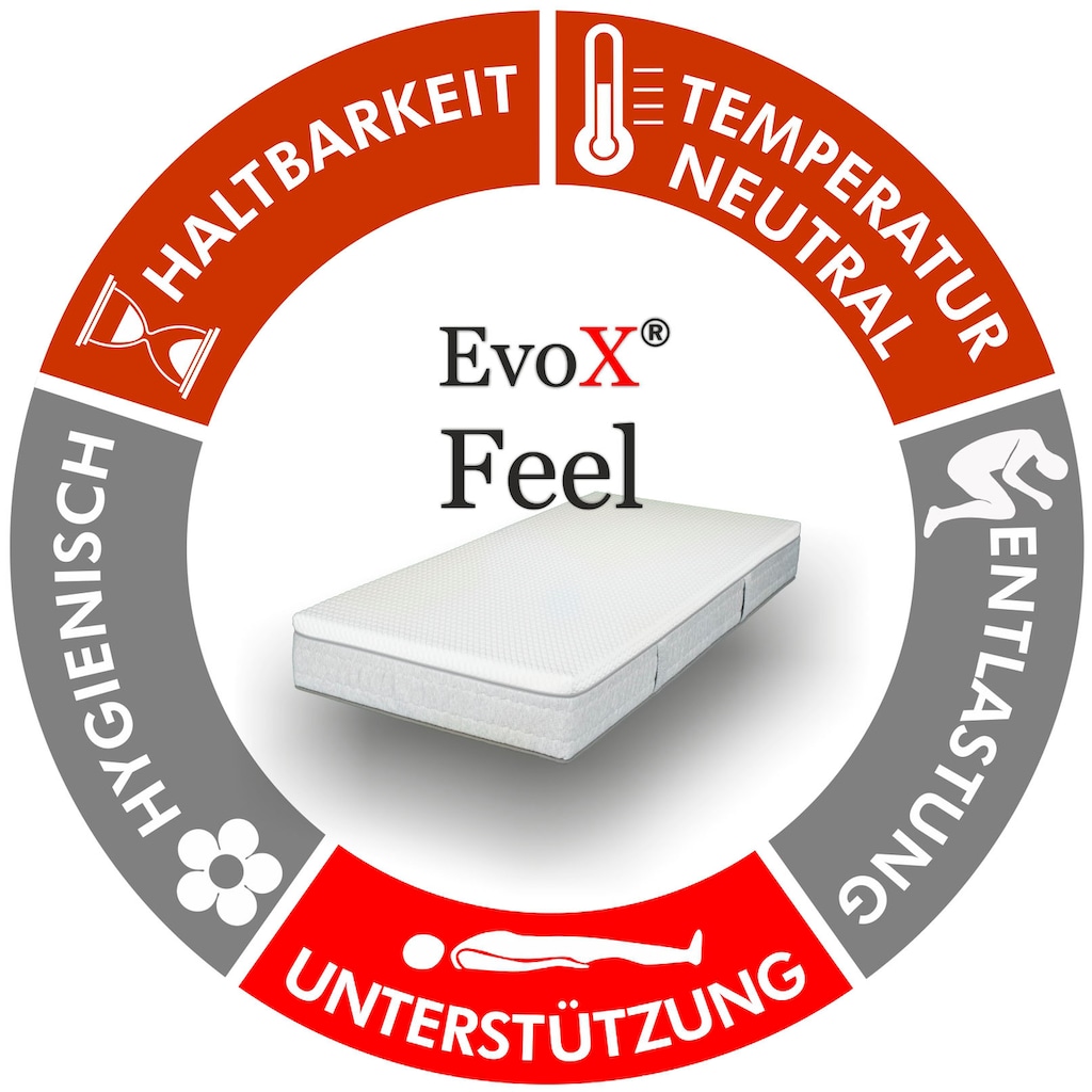 Breckle Northeim Kaltschaummatratze »EvoX Feel KS«, 27 cm hoch, Raumgewicht: 50 kg/m³, (1 St.)