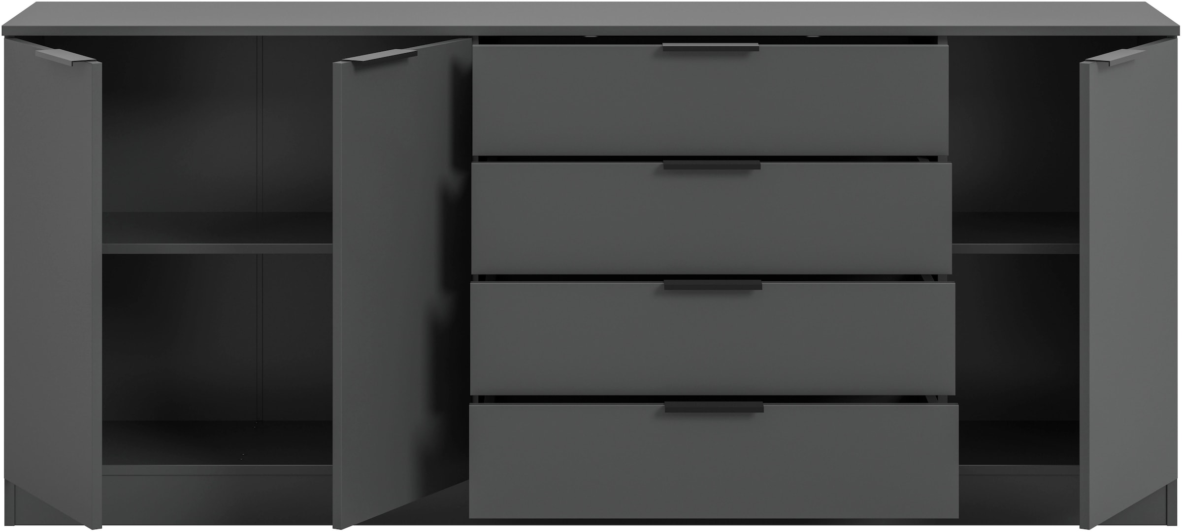 Home affaire Sideboard »SKARDE, Breite 185 cm, 4 Schubkästen, 3 Türen, viel Stauraum« in verschiedenen Farben und Breiten erhältlich, individuell einsetzbar,  Kommode, Anrichte, Schubkastenkommode, Schuhschrank, Schrank