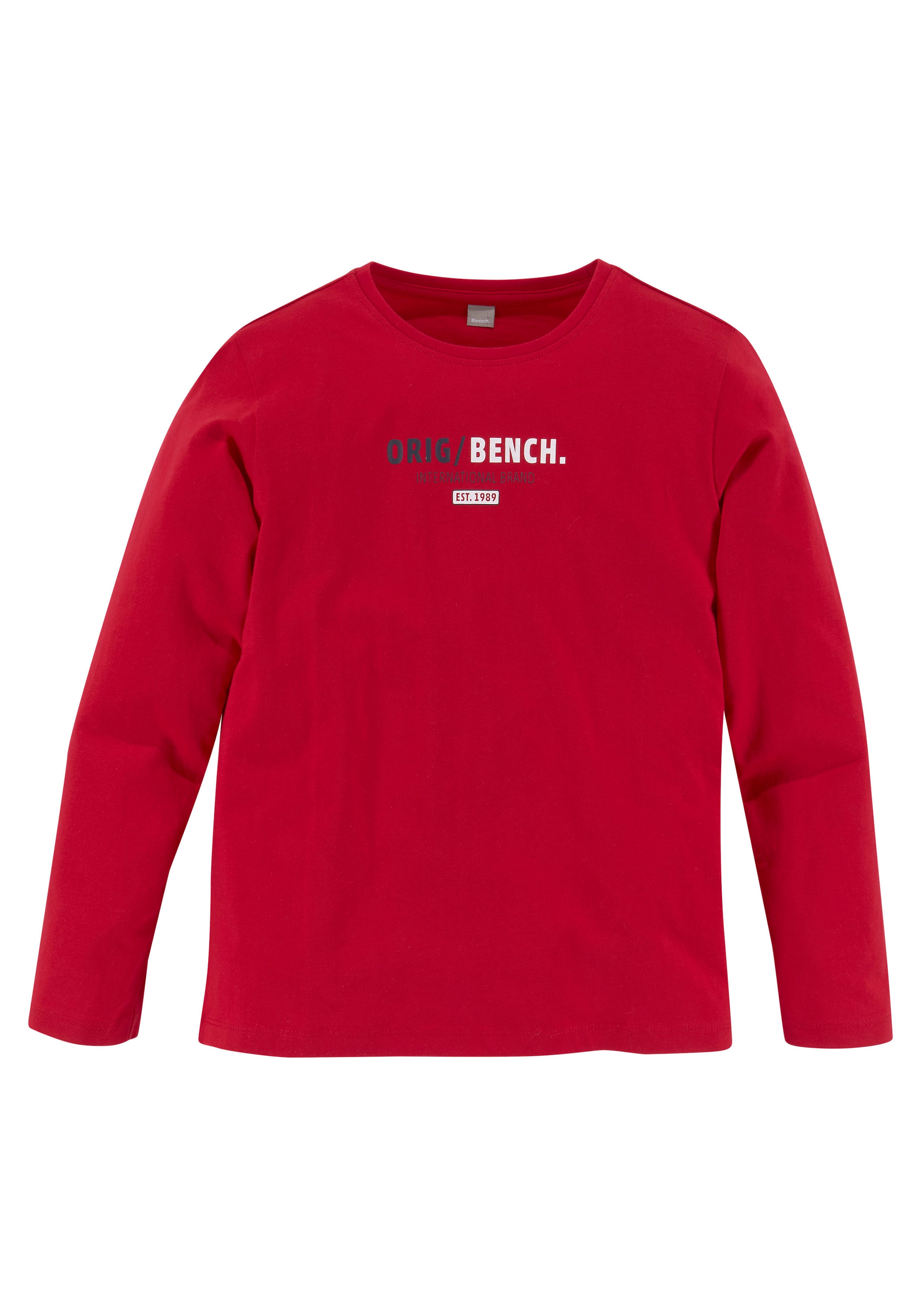Bench. Langarmshirt, (Packung, und 2 Online Shop 2 2 OTTO Drucken Farben Shirts), tlg., im in