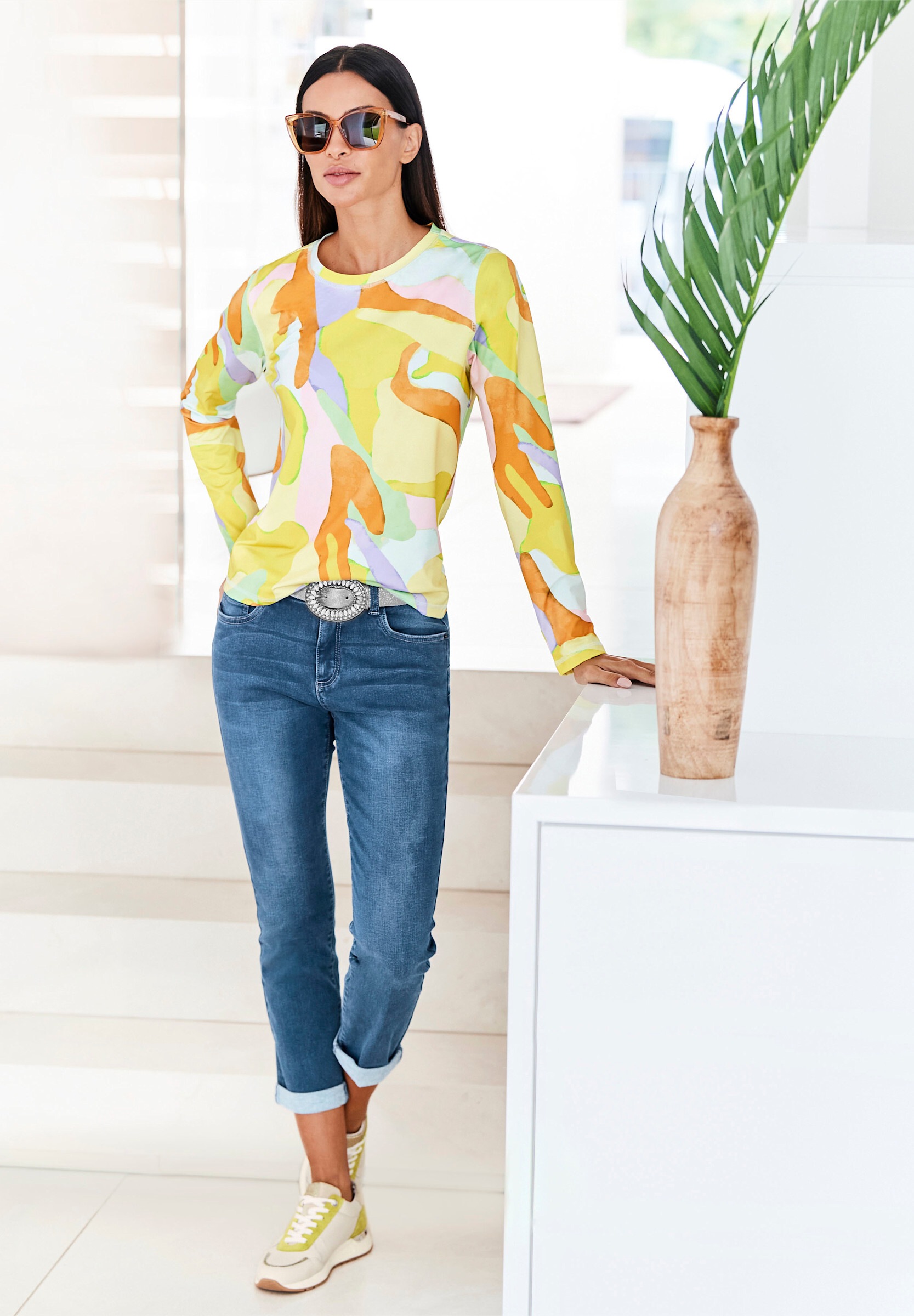 heine 5-Pocket-Jeans »7/8-Jeans 5-Pocket-Jeans mit fixiertem Umschlag«
