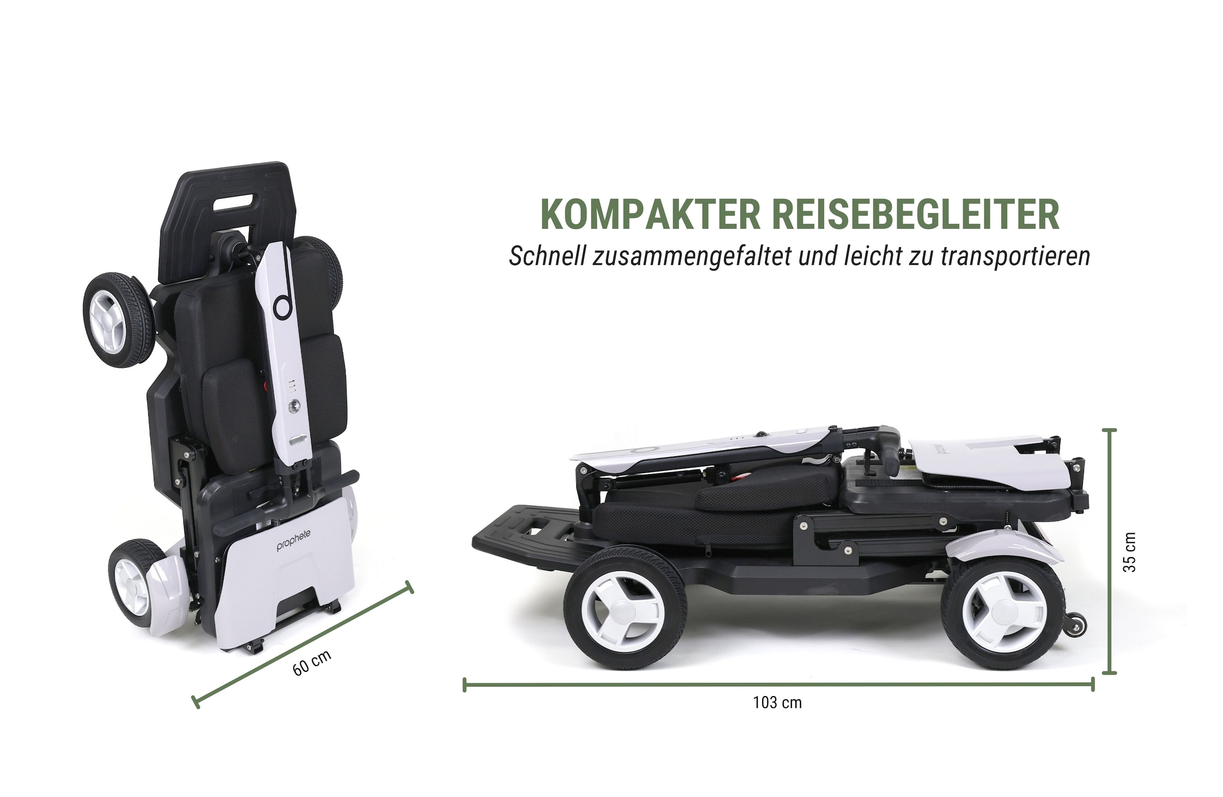 Prophete Elektromobil »SM4 Kompakt E-Seniorenroller« 250 W 6 km/h Tiefer Einstieg, bis zu 20 km Reichweite, klappbar