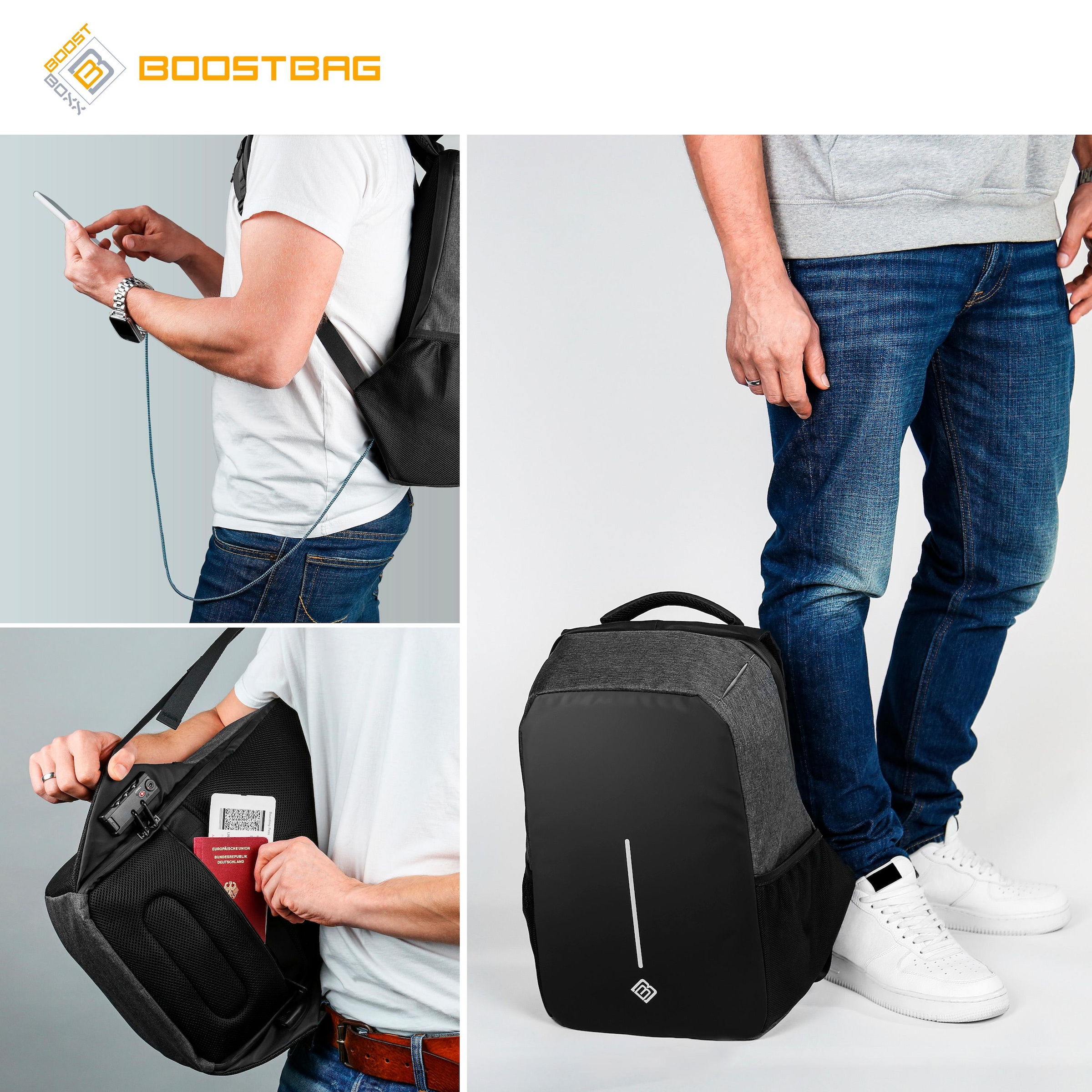 BoostBoxx Laptoprucksack »Boostbag Anti Theft«