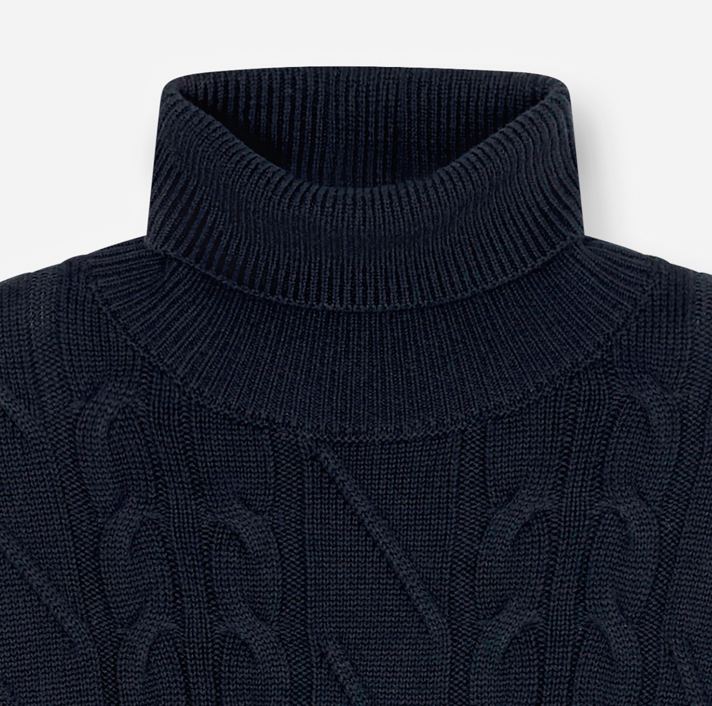 OLYMP Rollkragenpullover »Casual« regular fit, mit Wollanteil, Zopfmuster