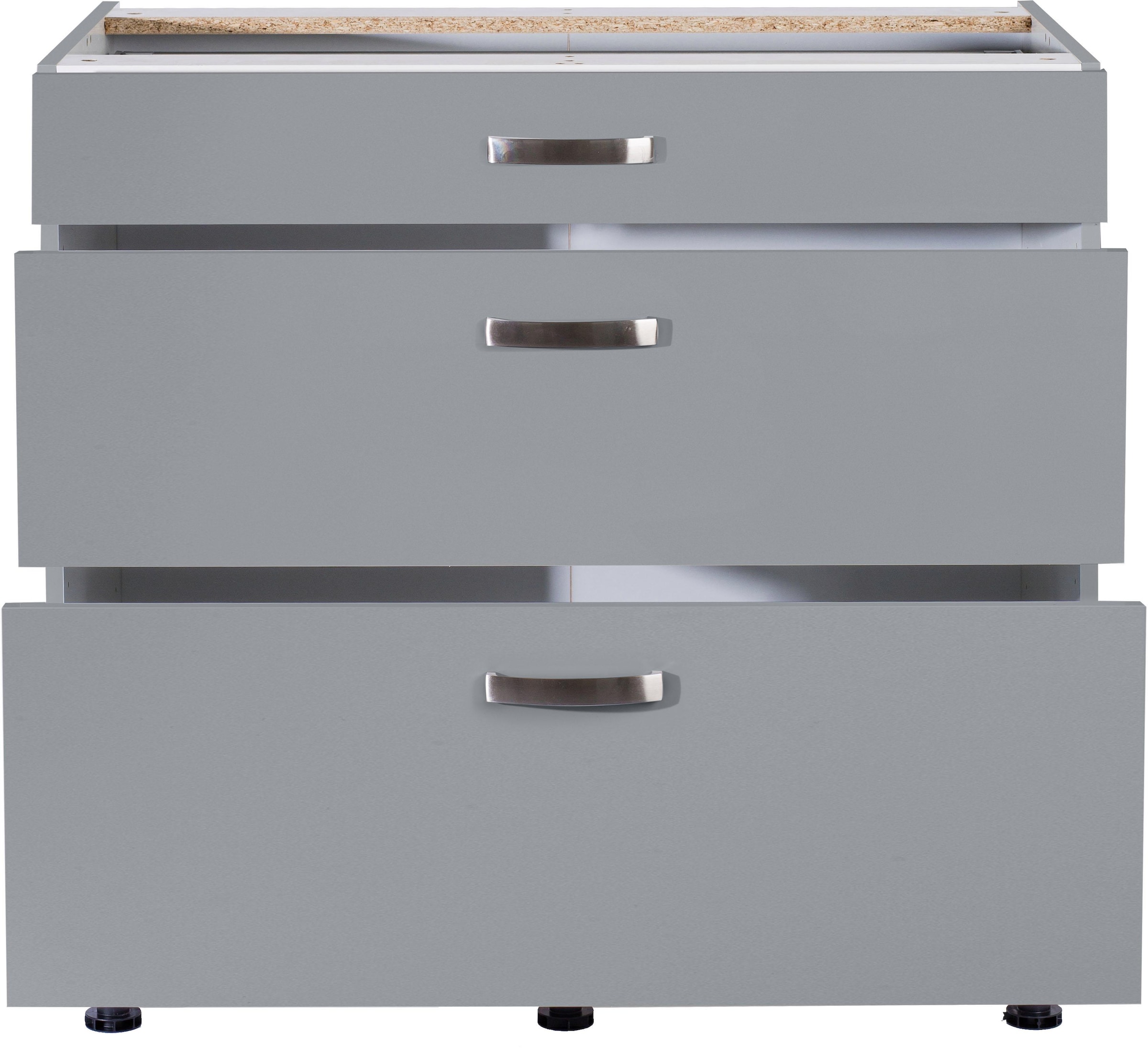 KOCHSTATION Unterschrank »KS-Cara«, Breite 90 cm, mit Vollauszügen und Soft-Close-Funktion