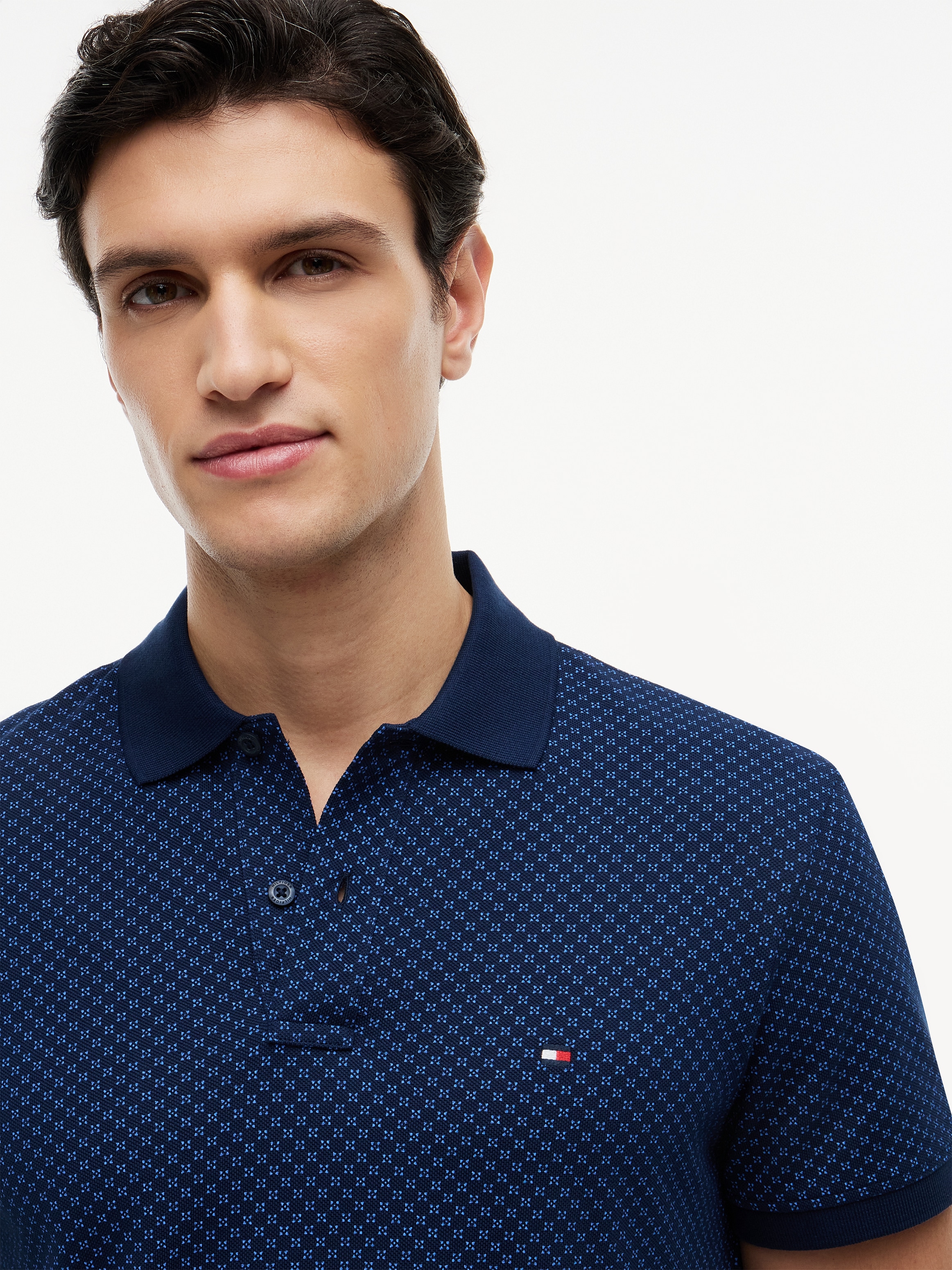 Tommy Hilfiger Poloshirt »MICROPRINT PIQUE« mit geometrischem Muster, regular fit