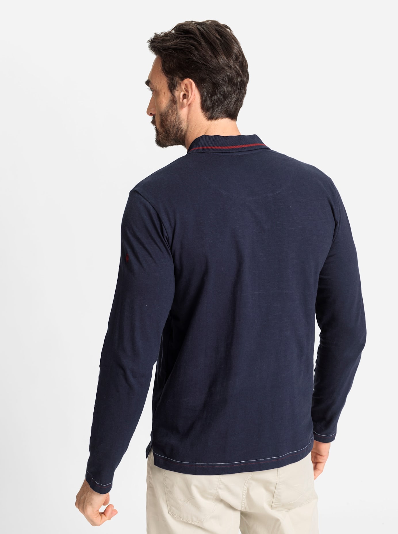 Marco Donati Poloshirt »Langarm-Poloshirt«, (1 tlg.)