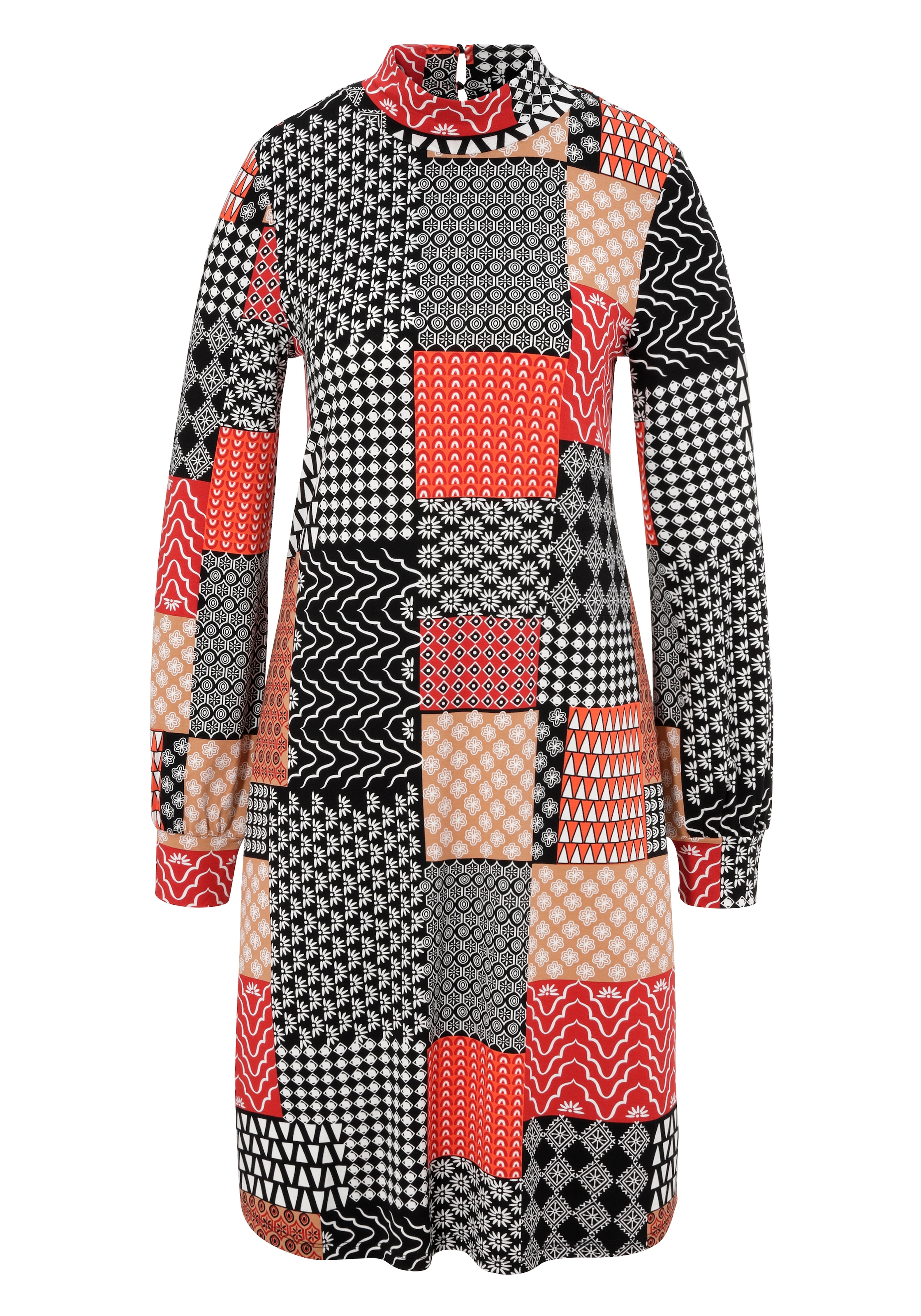 Aniston CASUAL Jerseykleid, mit extravagantem Mustermix im Patch-Dessin