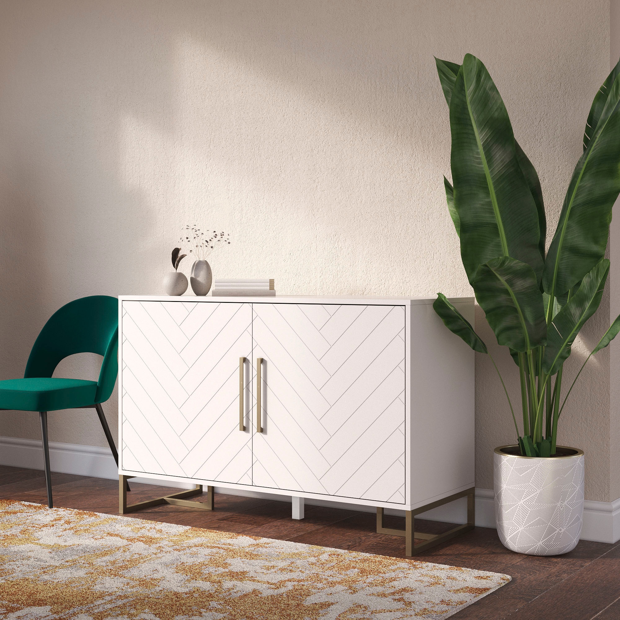 CosmoLiving by Cosmopolitan Sideboard »Herringbone«, Höhe 82 cm, Breite 122 cm