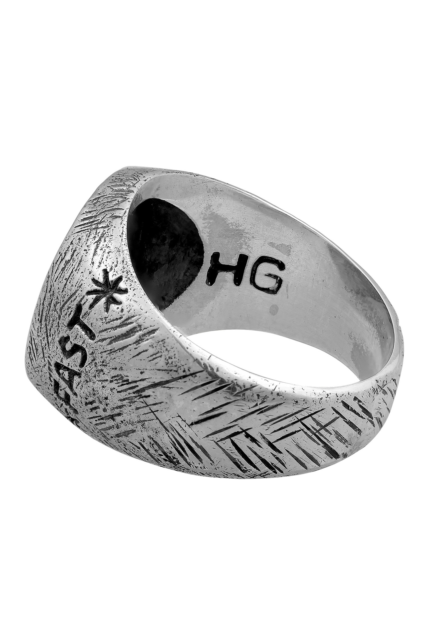 HAZE & GLORY Siegelring »Ring Siegelring - Hold Fast Piratenschiff 925 Silber«
