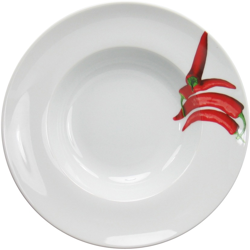 Pastateller »Essteller Kräuter«, (Set, 4 St.), Teller Set für 4 Personen, weiß,...