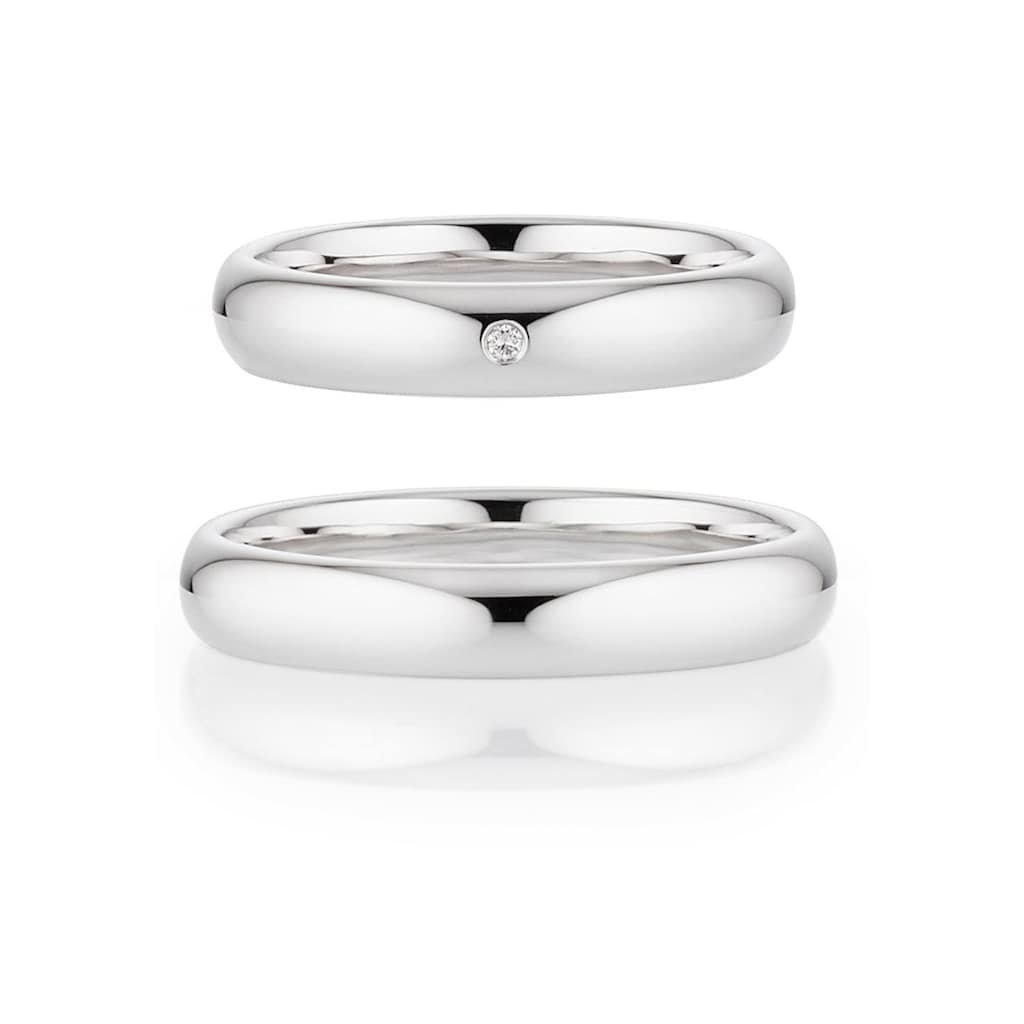 Bruno Banani Trauring »Schmuck Geschenk, Ehering Hochzeit Damenring Herrenring«, wahlweise mit oder ohne Brillant, Made in Germany