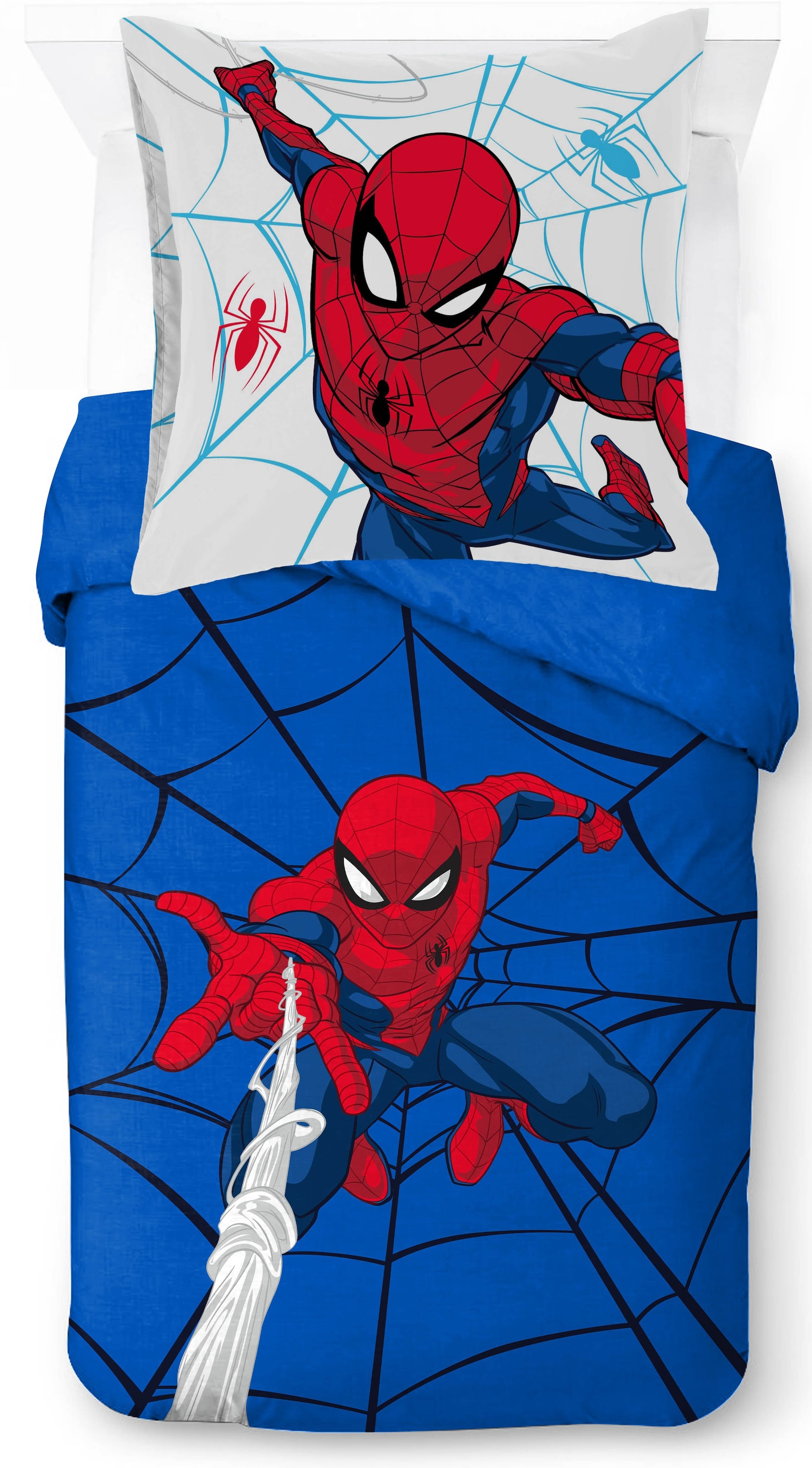 Spiderman Kinderbettwäsche »SpiderMan Webtastic« 2 100% Baumwolle