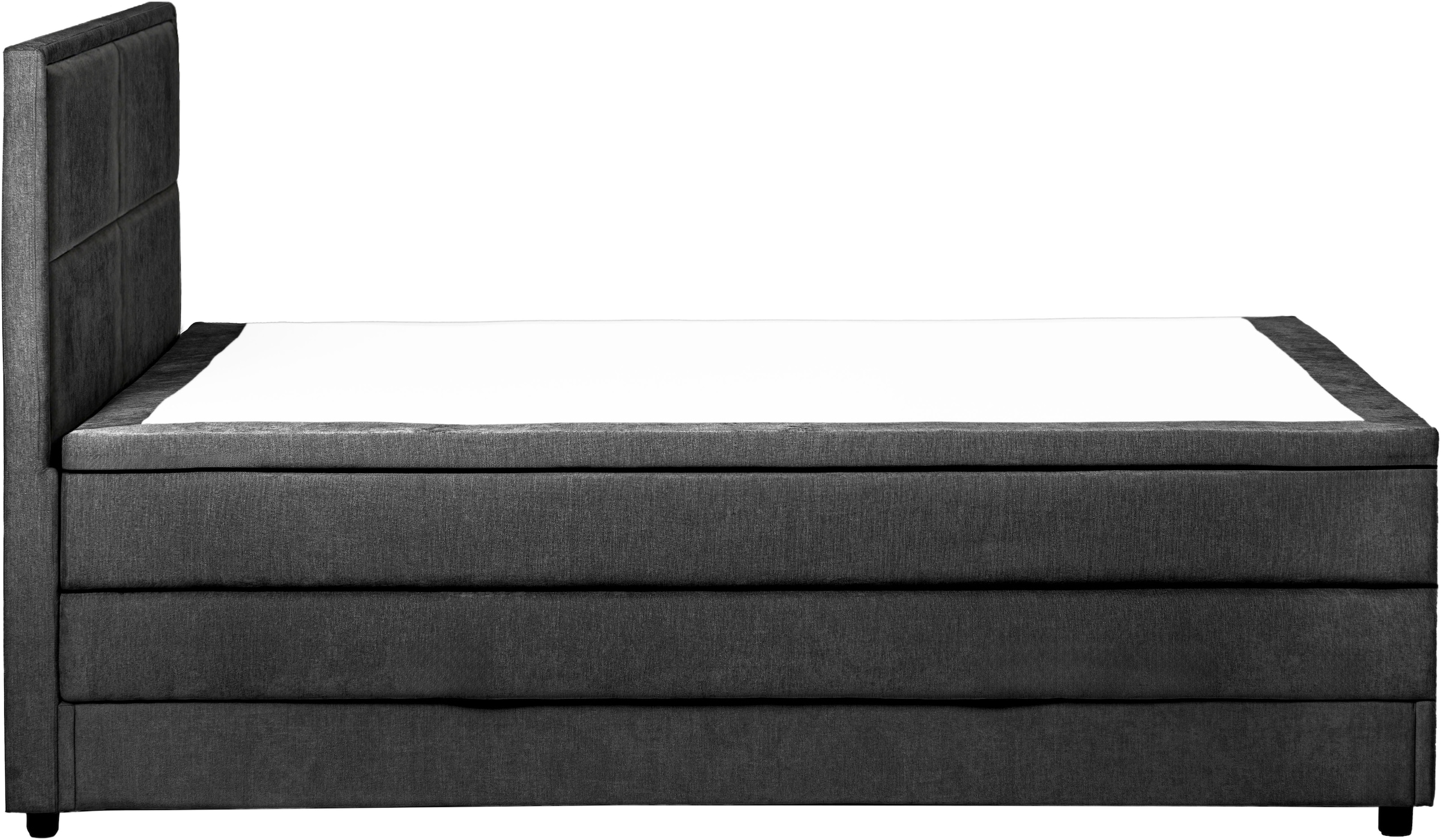 OTTO home Boxspringbett »FYNNA in den Breiten 140 & 180cm erhältlich, inkl. Bettkasten« inkl. Topper, erhältlich in verschiedenen Farben