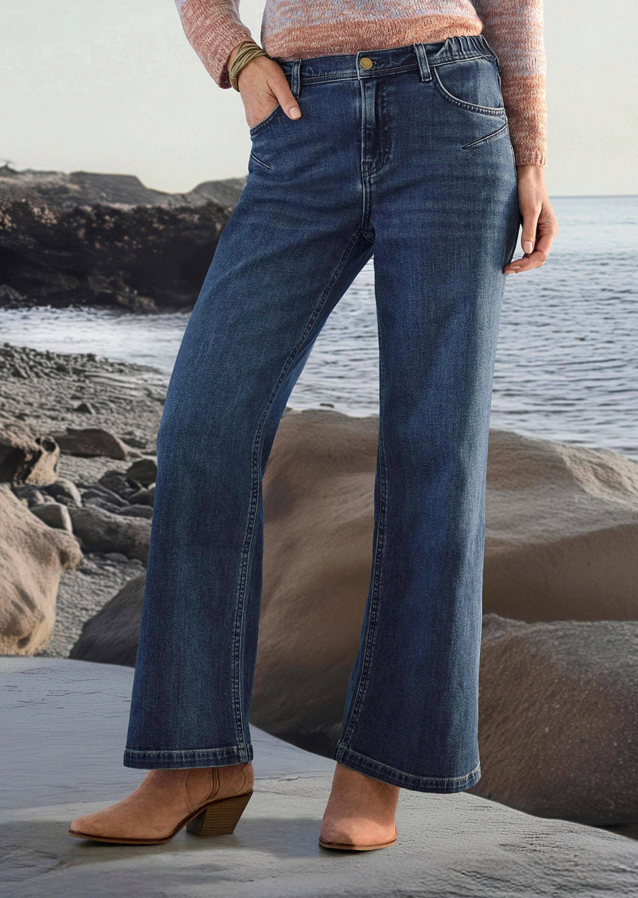 GOLDNER Regular-fit-Jeans »5-Pocket Jeans-Culotte VERA«